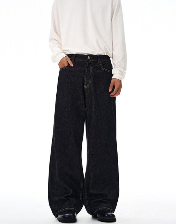 Japanese Brand Men's loose-fitting straight leg jeans Size US 32 / EU 48 - 1 Thumbnail