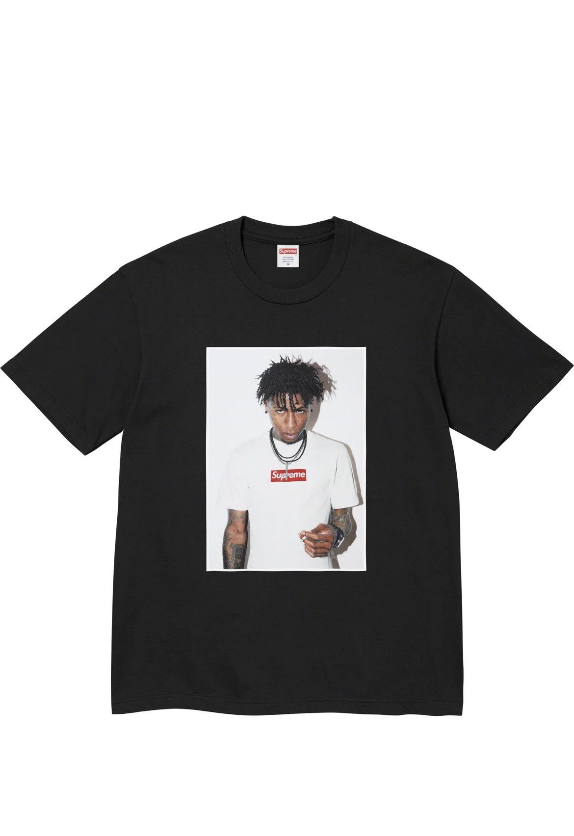 Supreme NBA Youngboy Box Logo Photo Tee Shirt Black FW23