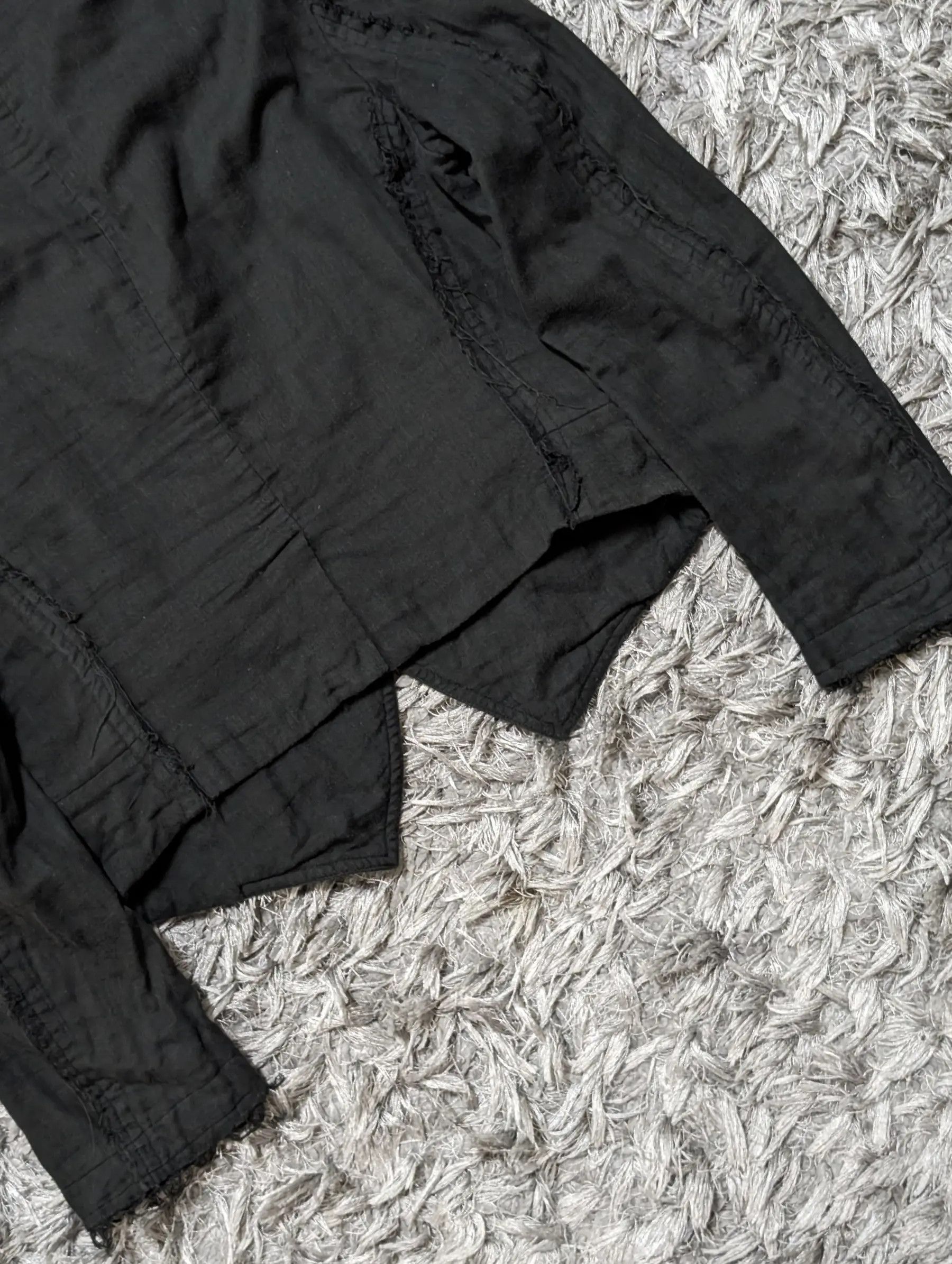 Y's × Yohji Yamamoto A/W 2012 Yohji Yamamoto Distressed Femme Cropped Rip Jacket Size S / US 4 / IT 40 - 5 Thumbnail