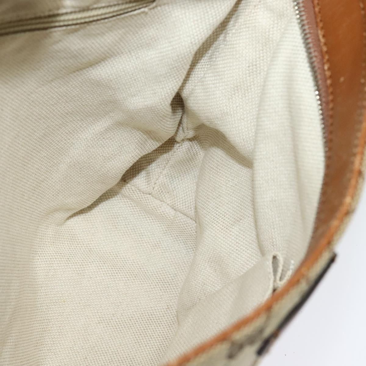 Gucci GUCCI GG Canvas Web Sherry Line Shoulder Bag Beige Gold Size ONE SIZE - 17 Thumbnail