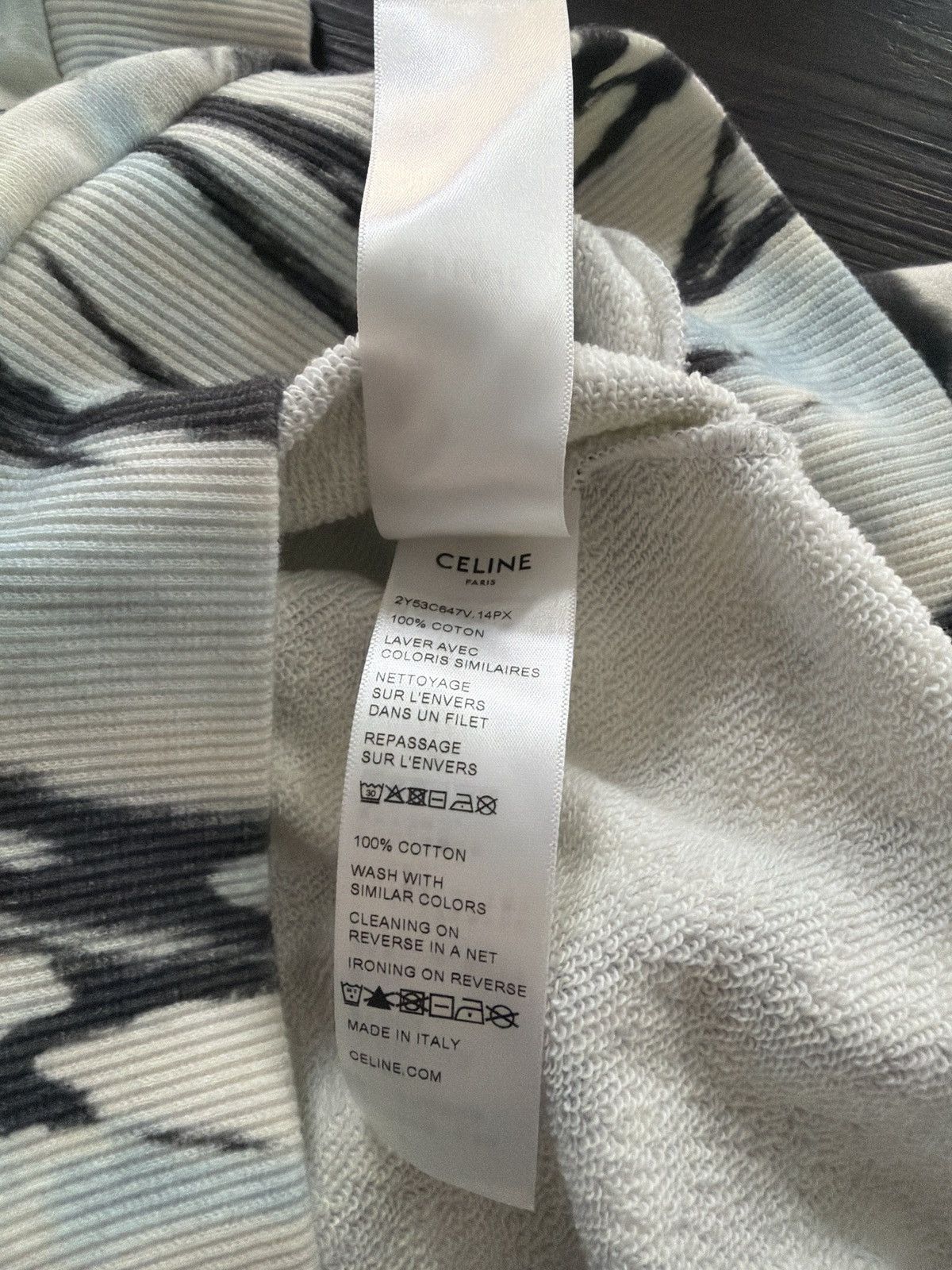 Celine Celine Tie Dye Spiral Multicolor Sweatshirt Size US L / EU 52-54 / 3 - 6 Thumbnail