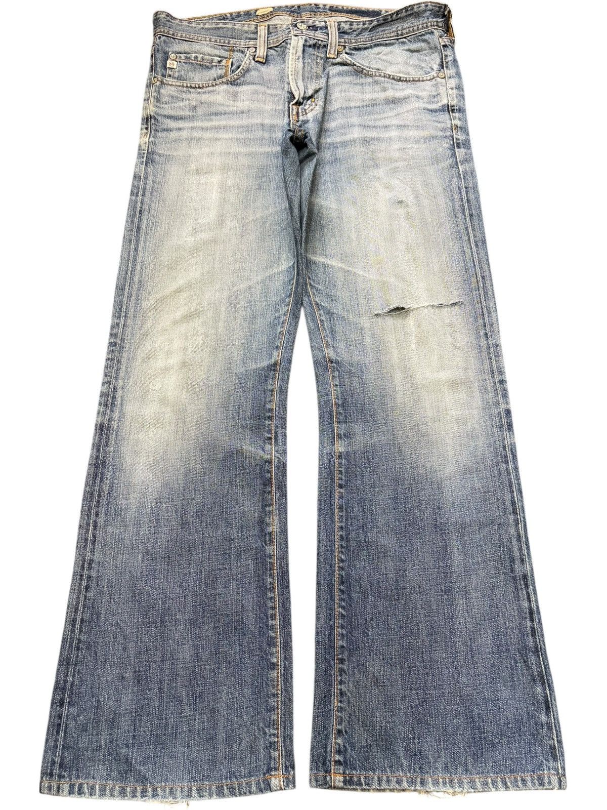 Vintage Adriano Goldschmied Distressed Flare Jeans