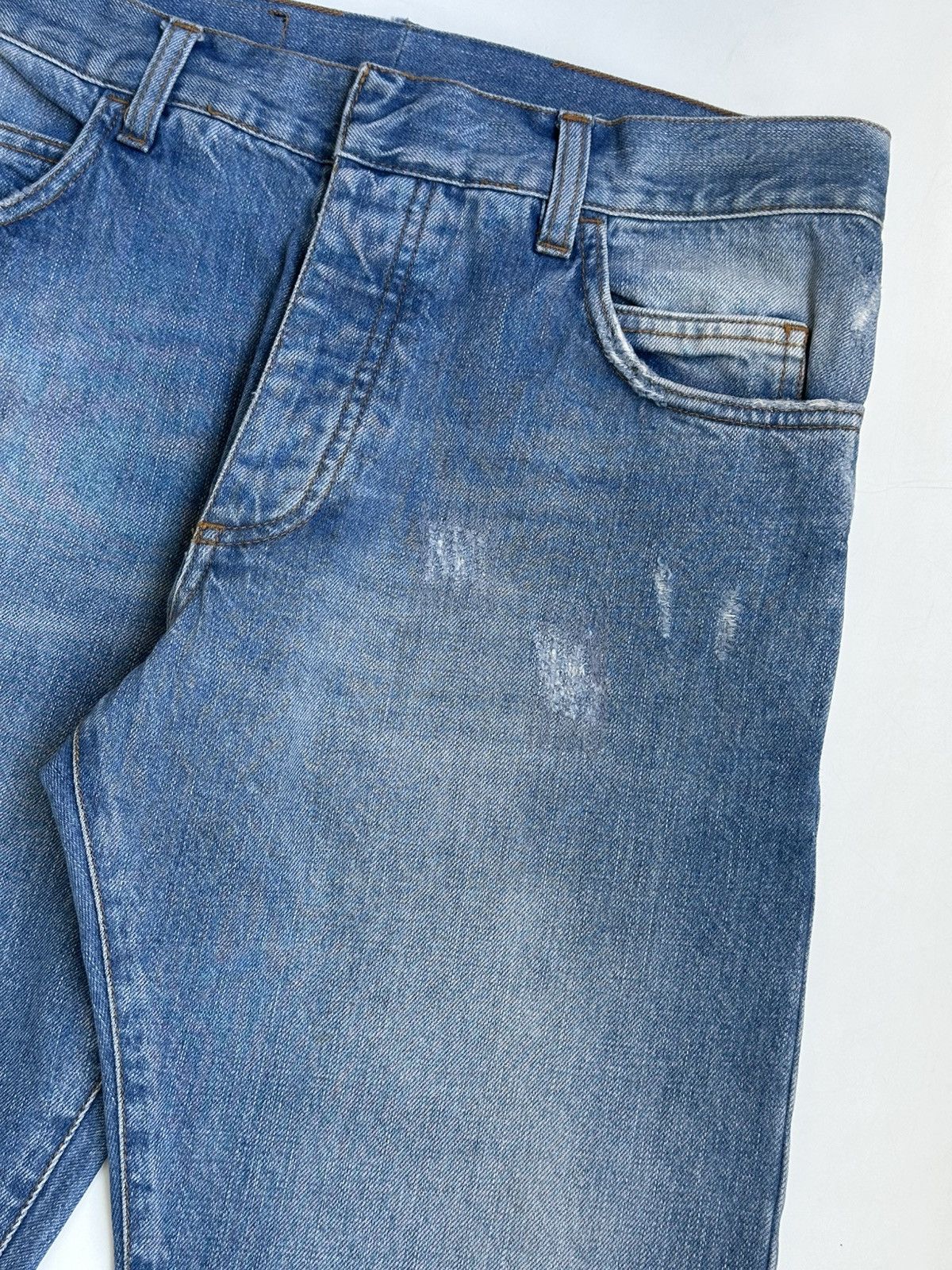 Balmain BALMAIN Decarnin FW 2011 Distressed Biker Denim Jeans Kanye Size US 30 / EU 46 - 12 Thumbnail