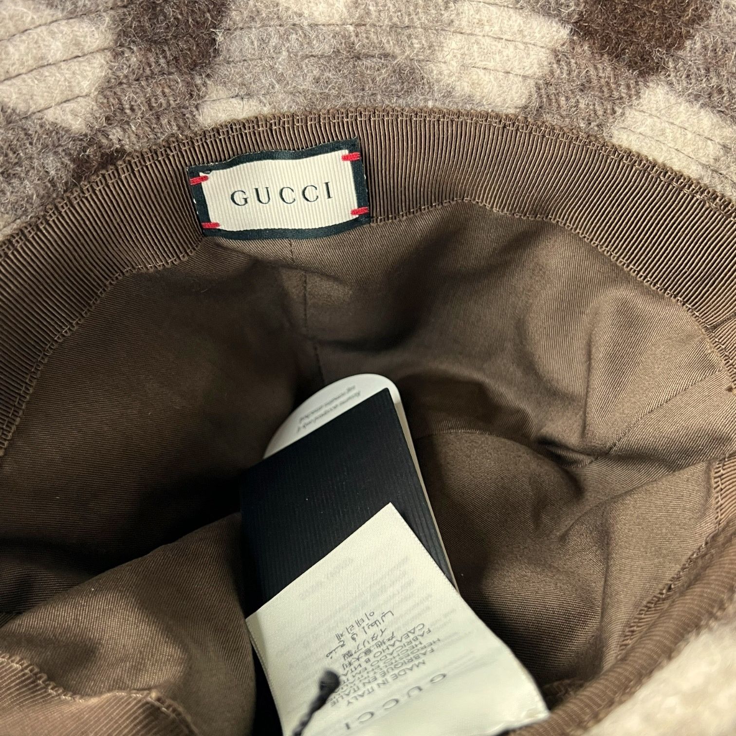 Gucci Gucci Orgasmique Brown White Wool Plaid Bucket Hat NWT Size ONE SIZE - 7 Thumbnail
