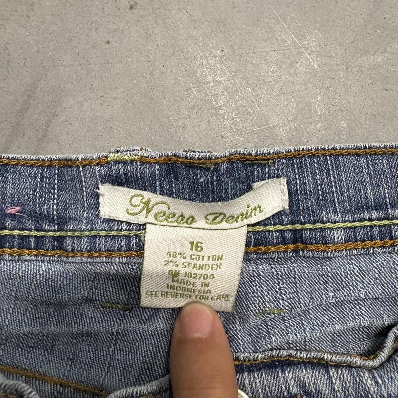 Japanese Brand × Vintage Crazy Vintage Y2K/2000s Bootcut Flare Light Wash Denim Jeans! Size US 28 / EU 44 - 6 Thumbnail
