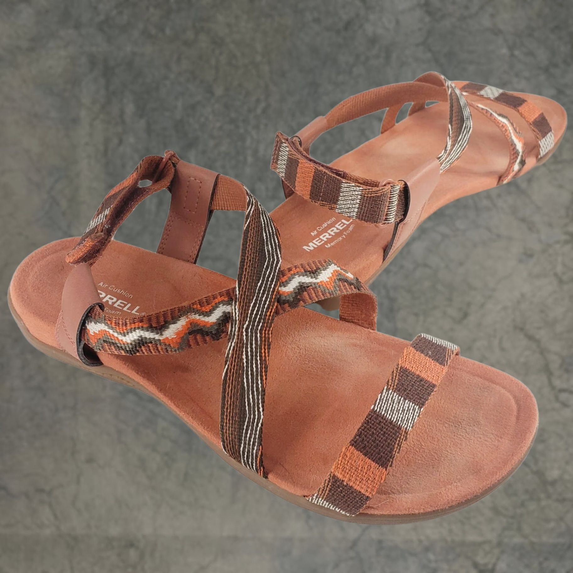 Merrell Merrell Womens Sandal Strappy Adjustable Arch Support Orange 10 US 39 EU Size US 9 / IT 39 - 1 Thumbnail