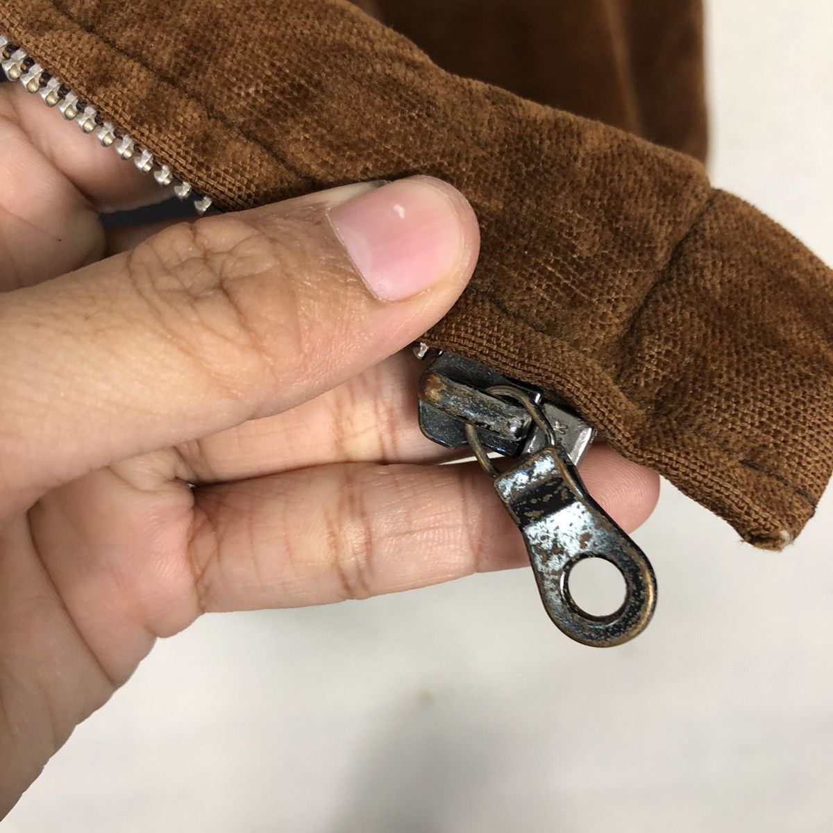 Japanese Brand 📌Rich Brown Vintage Zipper Chore Jacket Uniqlo Issey Miyake Size US M / EU 48-50 / 2 - 17 Thumbnail