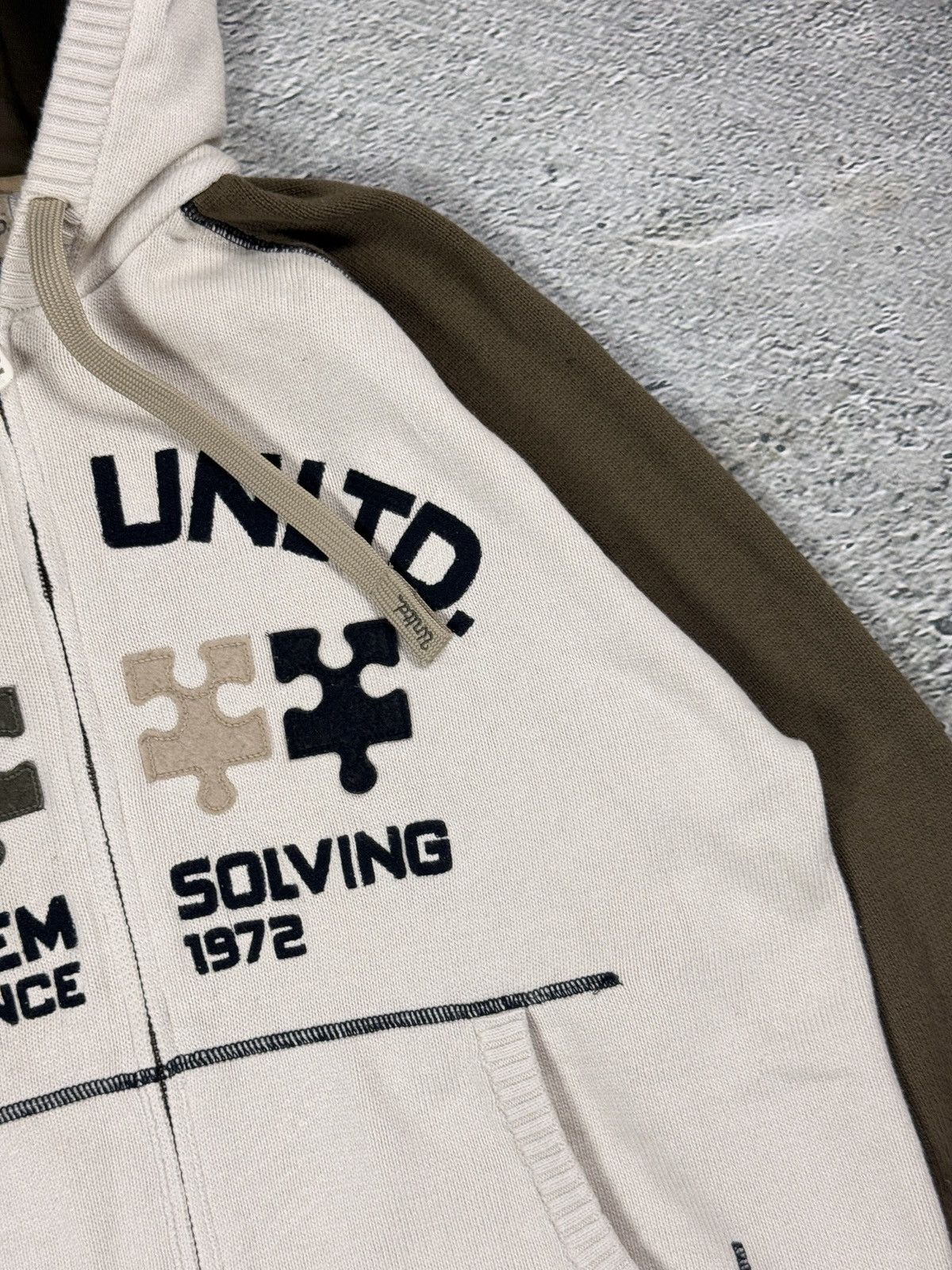 Ecko Unltd. Ecko Unltd vintage zip hooded sweater beige brown big logo Size US L / EU 52-54 / 3 - 3 Thumbnail
