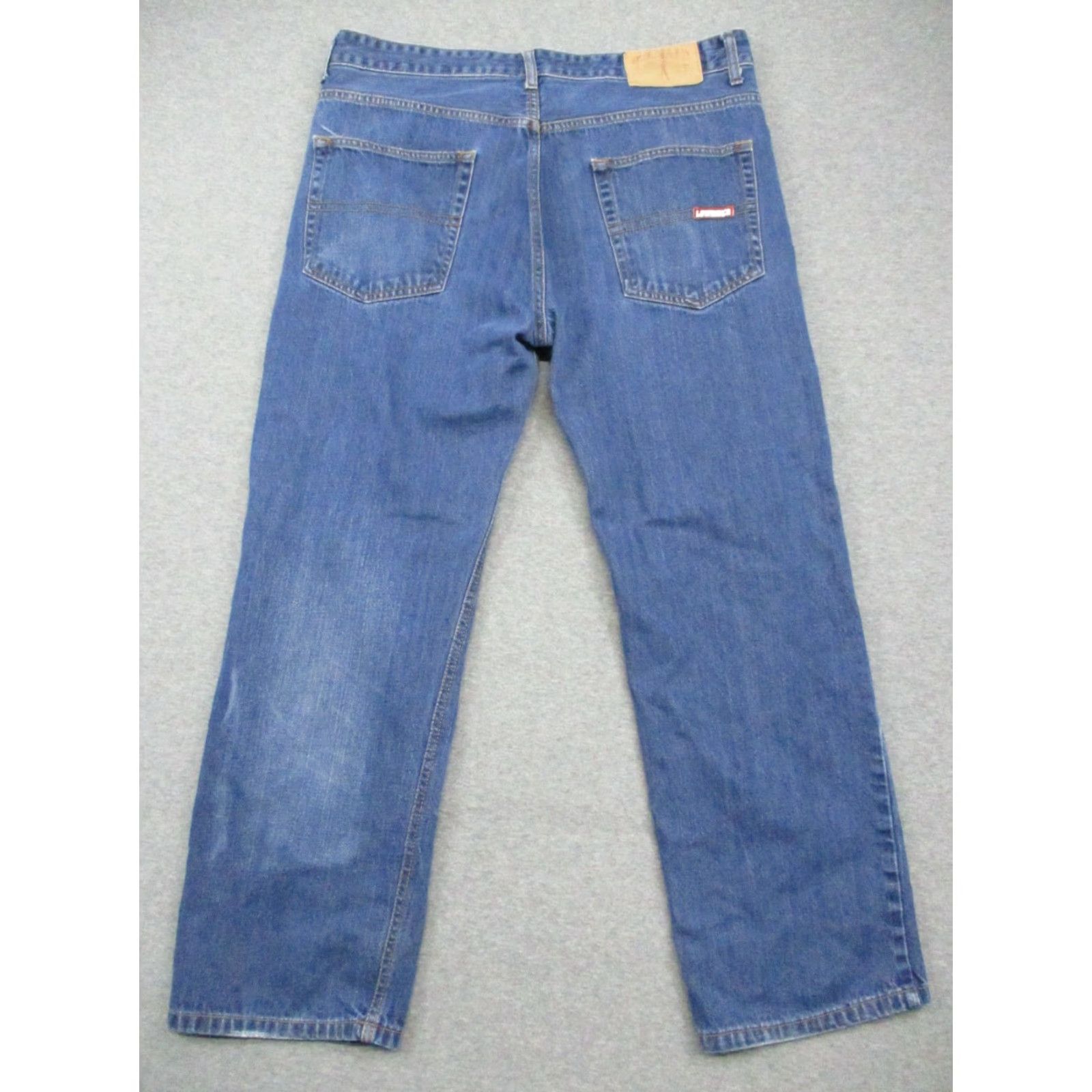 Denime VINTAGE Lowrider Jeans 38x30 Denim Blue Distressed Baggy Mens Jeans Regular Men Blue Denim Distressed 90s Streetwear Mens Size US 36 / EU 52 - 3 Thumbnail
