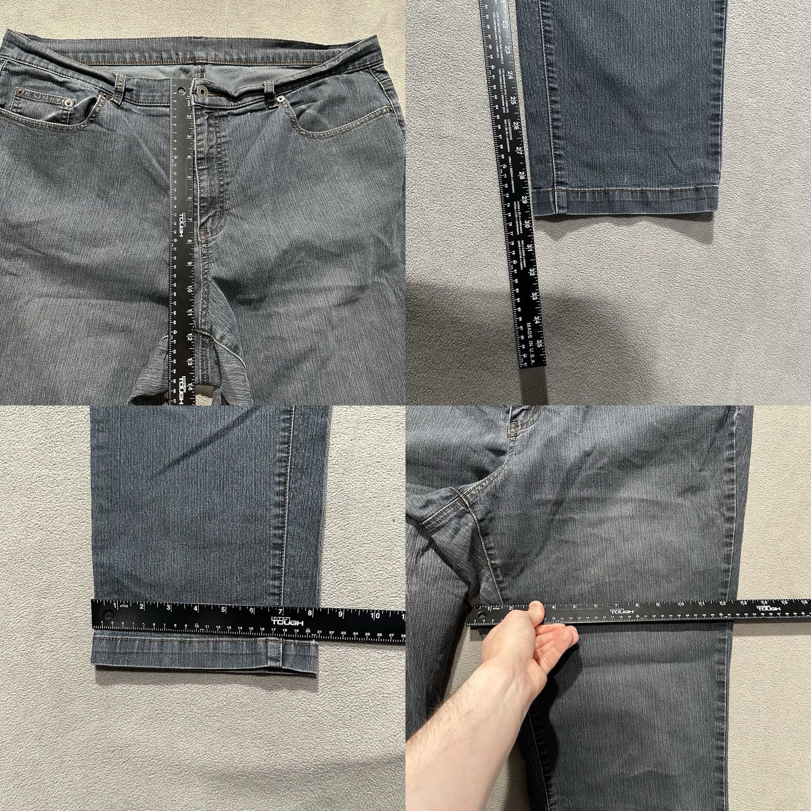 Denime Venezia Jeans Womens 16W Gray Relaxed Straight Fit GUC Size 26" / US 2 / IT 38 - 8 Thumbnail