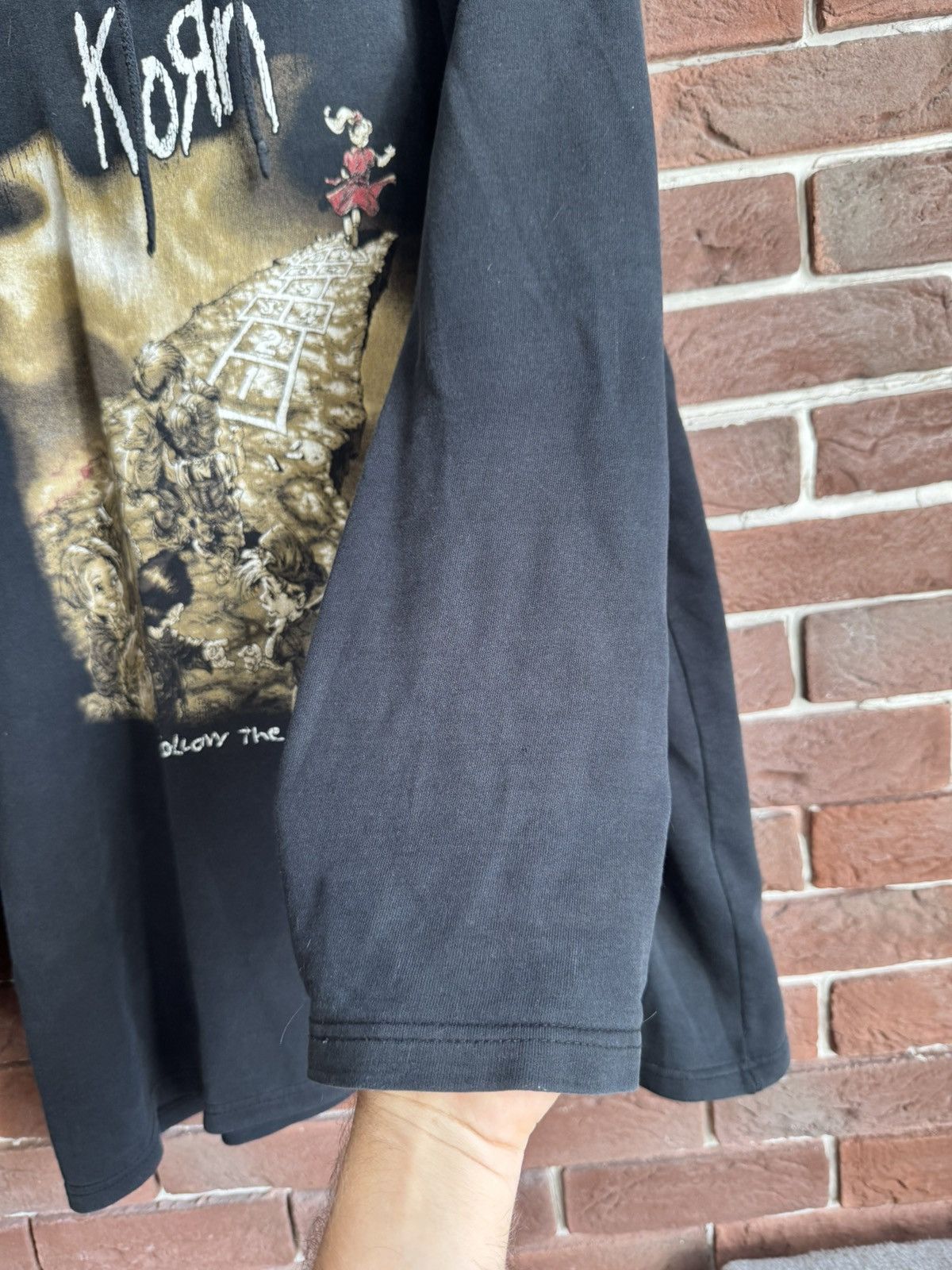 Band Tees Vintage 90s KORN Follow The Leader Nu Metal Band hoodie xl Size US XL / EU 56 / 4 - 7 Thumbnail