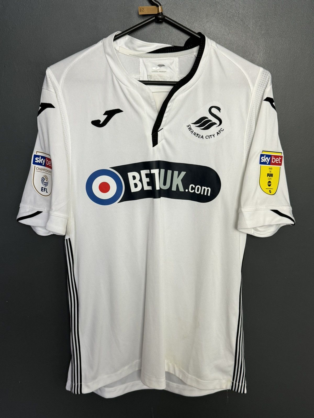 Joma Swansea City 18/19 Home Carter-Vickers Football Jersey Size US L / EU 52-54 / 3 - 2 Thumbnail