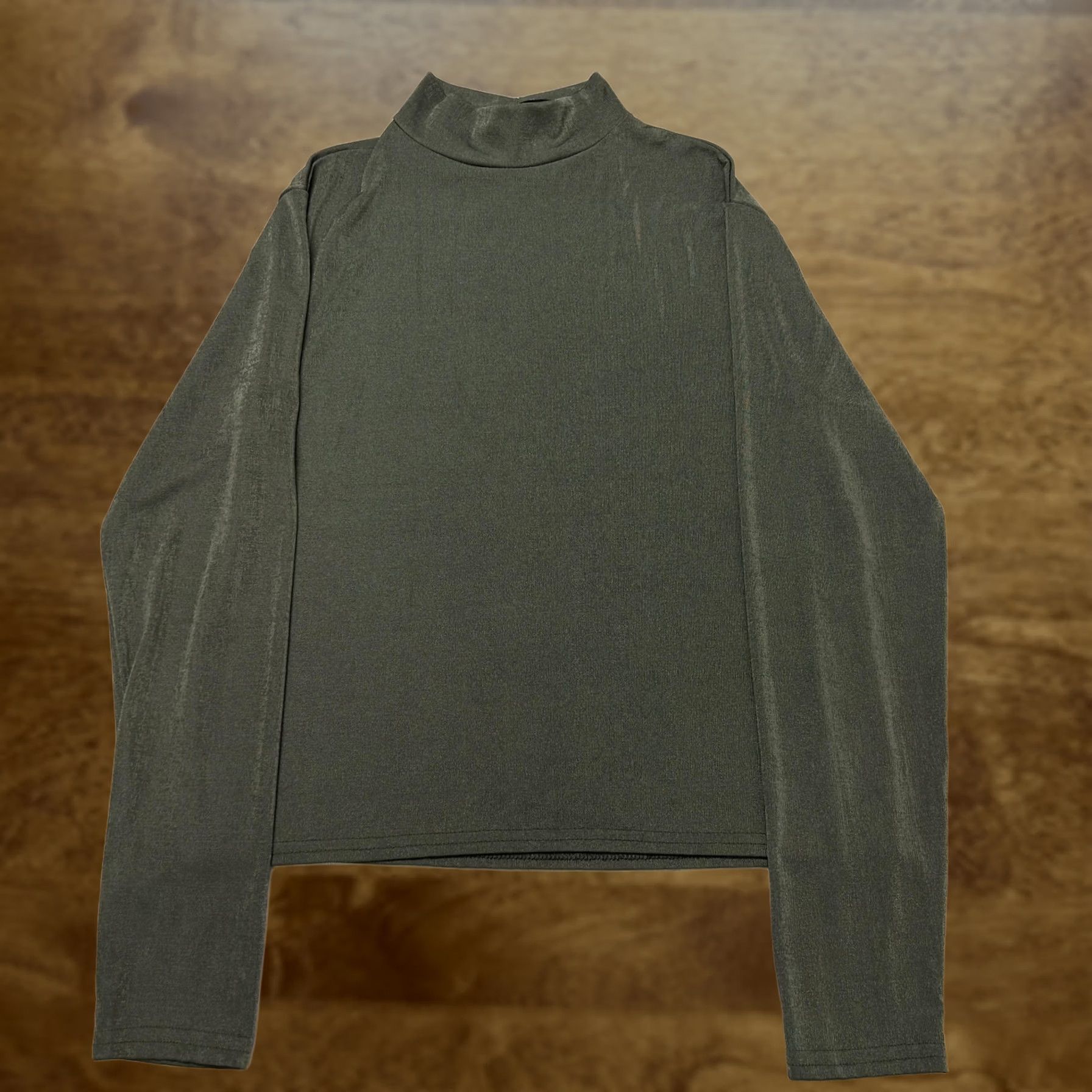 Vintage ACW Design Shirt Womens Medium Green Mock Neck Long Sleeve Jersey Size M / US 6-8 / IT 42-44 - 1 Thumbnail