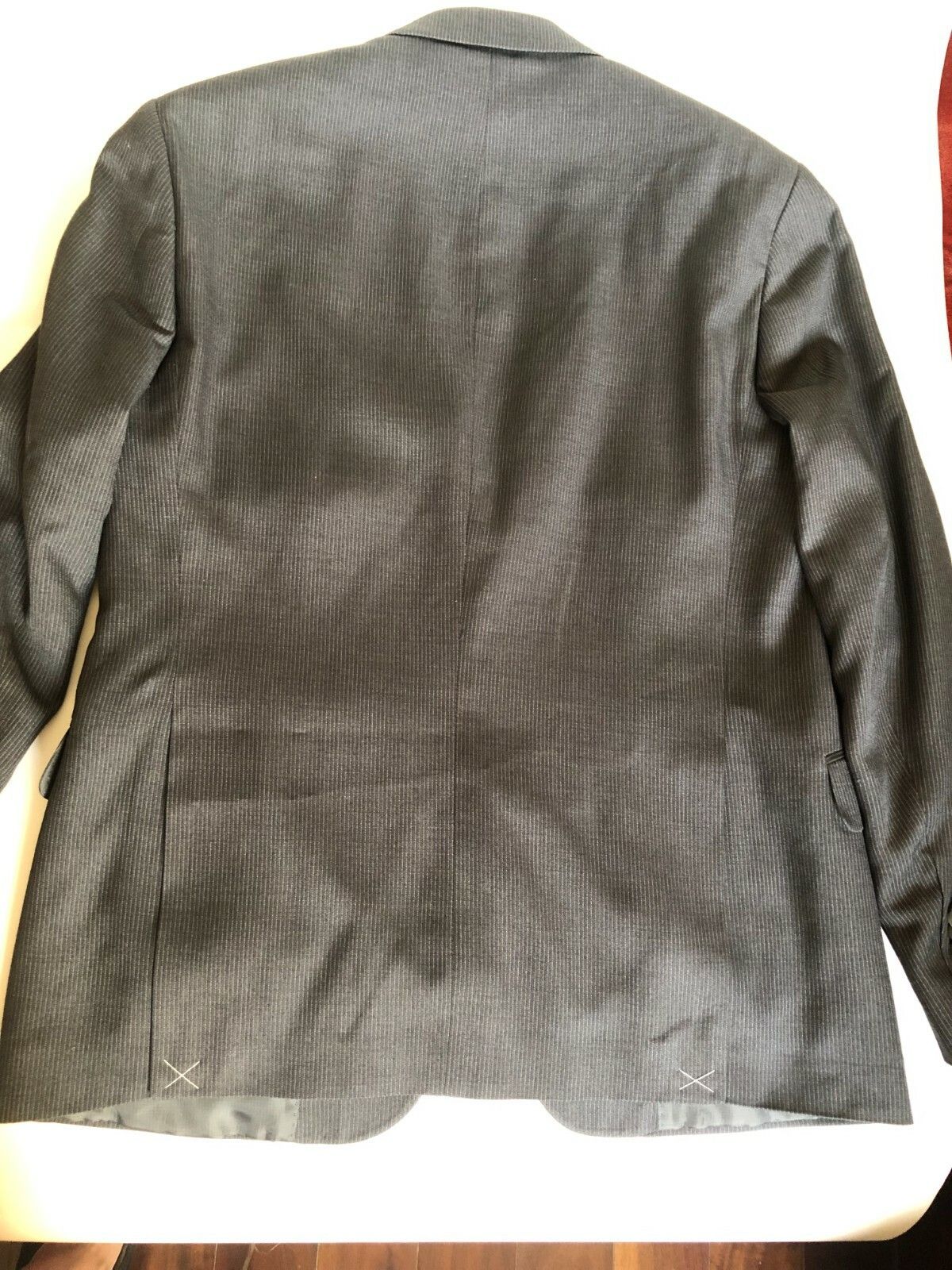 Kenneth Cole Kenneth Cole Reaction Gray Stripe Blazer 38S EU Pick Lapel Size 38S - 2 Thumbnail