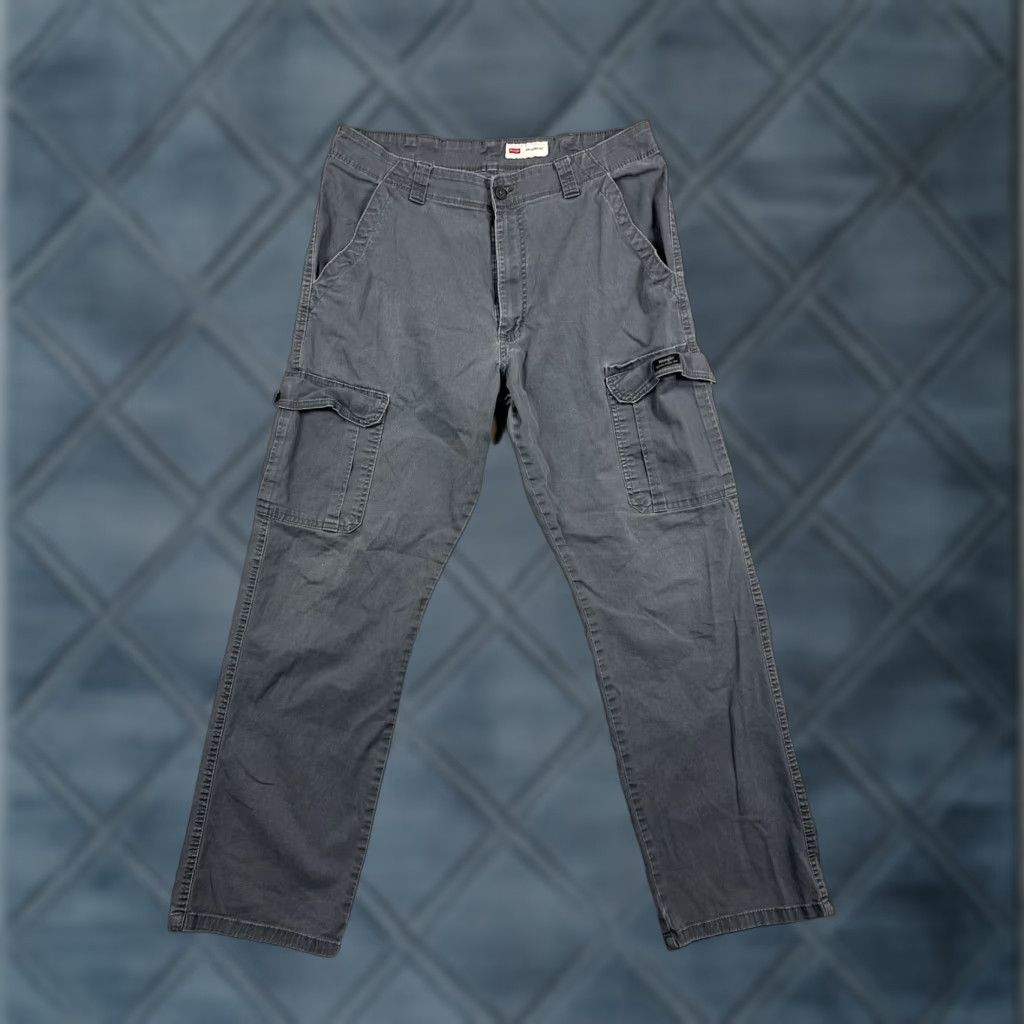 Wrangler Wrangler Five Star Men's Gray Cargo Pants Relaxed Fit Straight Leg Sz 36x32 Size US 36 / EU 52 - 1 Thumbnail