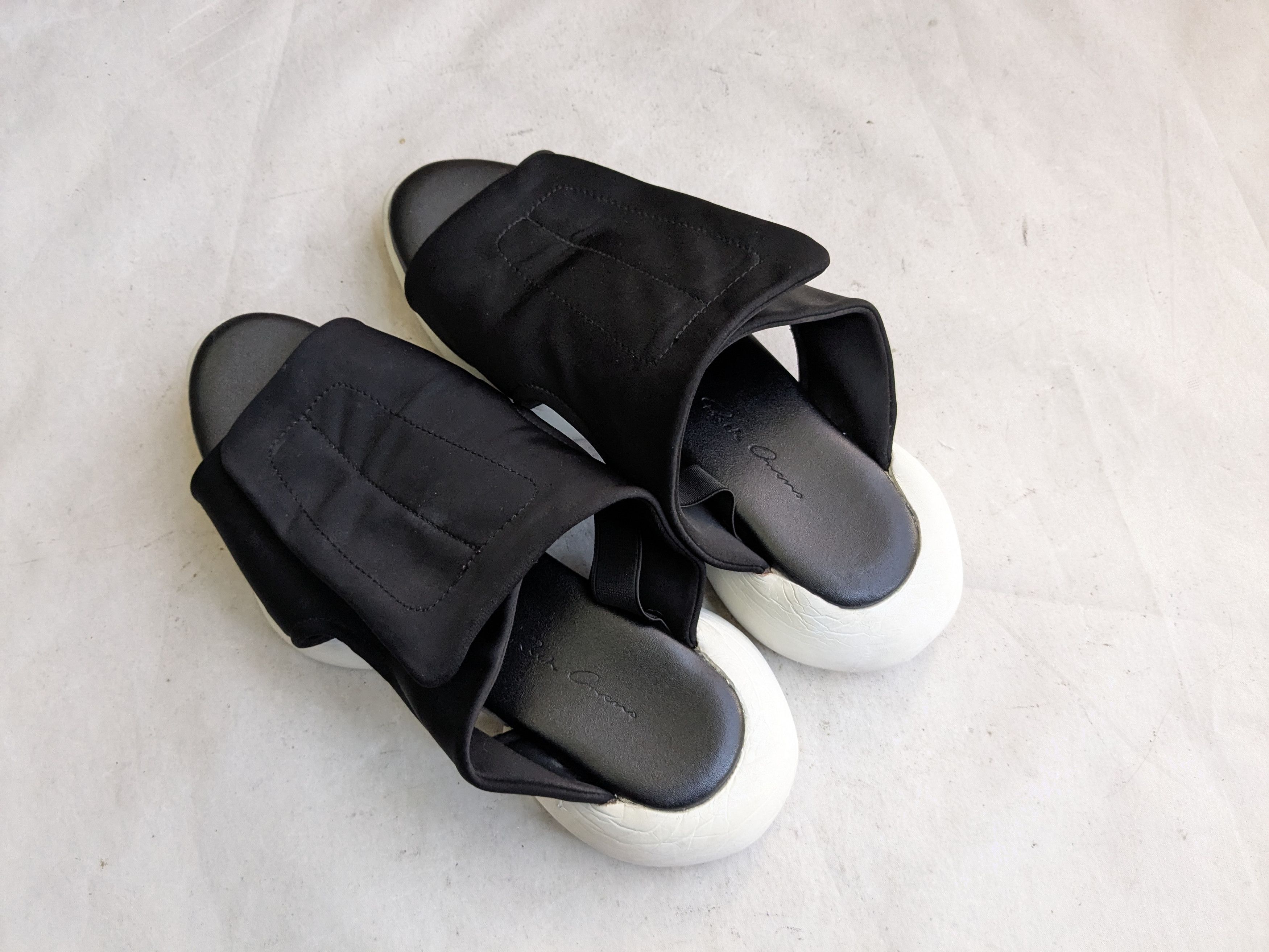 Rick Owens Rick Owen Slides 10 Black White Cargo Sandals Size US 10 / EU 43 - 10 Thumbnail