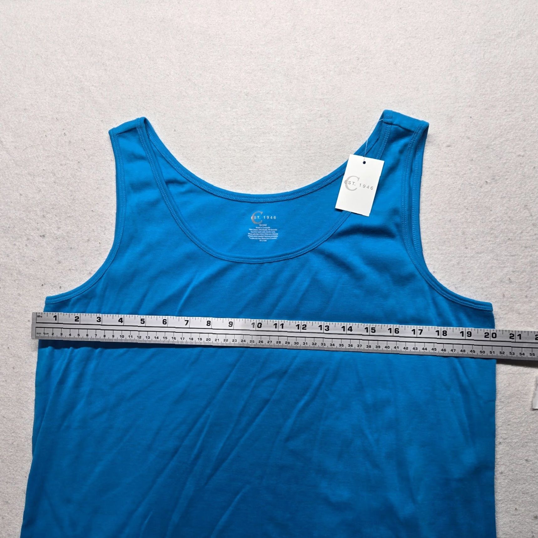 Vintage NEW CATO Shirt Solid Blue Sleeveless Pullover Lightweight Summer Top 20 Plus Women Dresswear Womens Size 3XL / US 20-22 - 5 Thumbnail