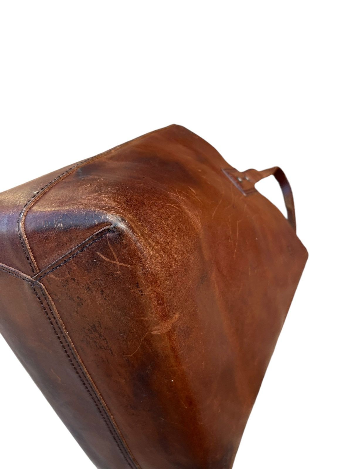 Japanese Brand × Leather Vintage DAKOTA Japan Patina Solid Leather Tote Bag Size ONE SIZE - 17 Thumbnail