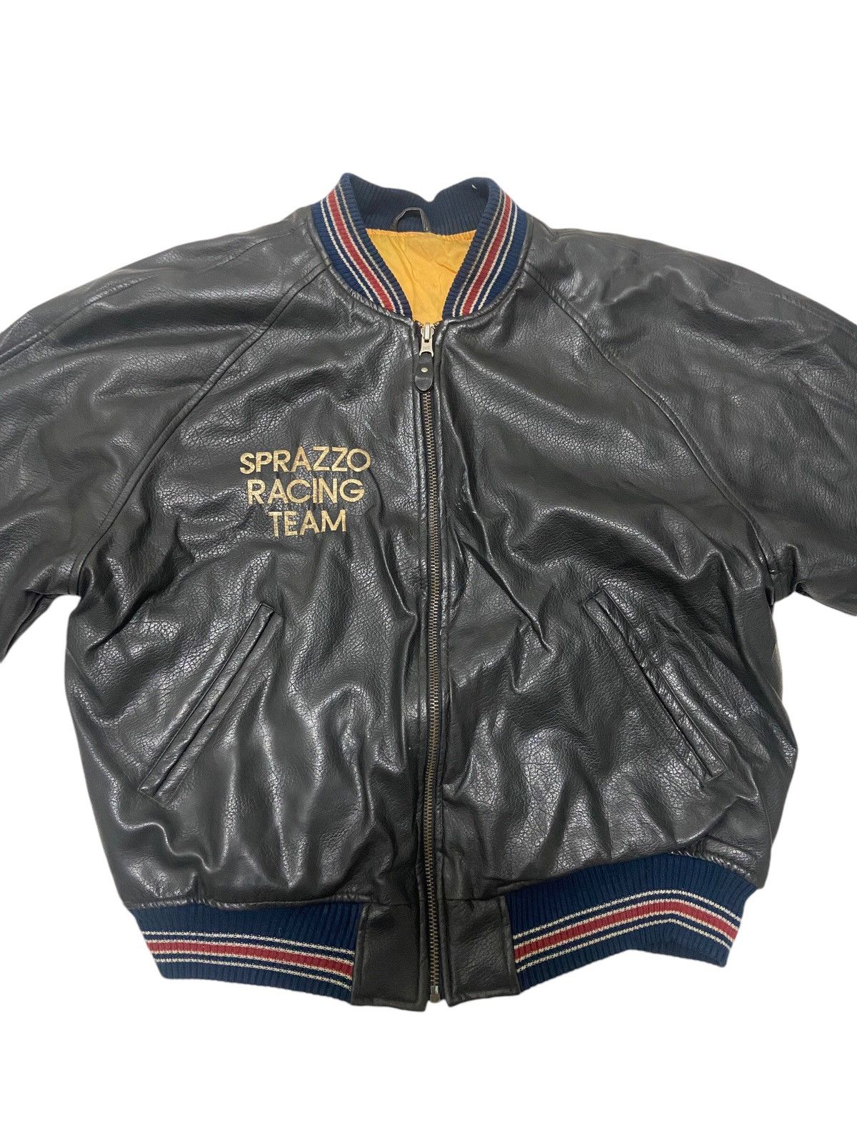 Vintage Sprazzo racing team vintage leather jacket Size US L / EU 52-54 / 3 - 1 Thumbnail