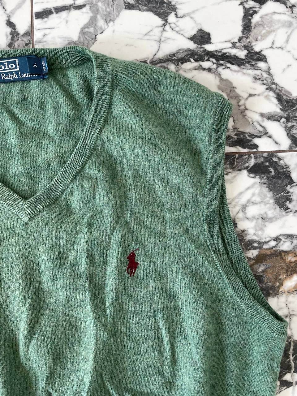 Polo Ralph Lauren Vintage Ralph Lauren Merino Wool Men's Green Sleeveless Size US L / EU 52-54 / 3 - 2 Thumbnail