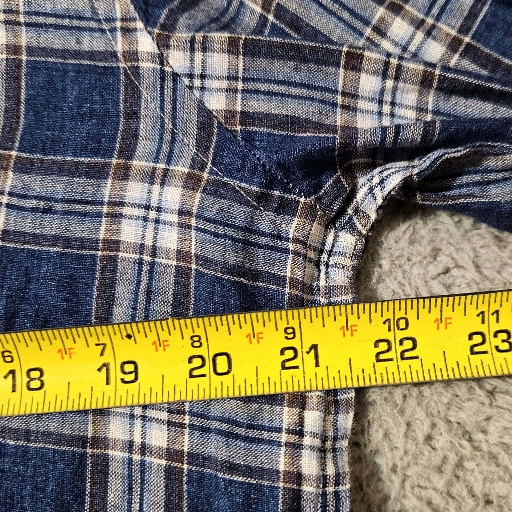 Murano Murano Baird McNutt Linen Shirt Plaid Button Down Checkered Blue Medium Mens Long Sleeve Size US M / EU 48-50 / 2 - 7 Thumbnail