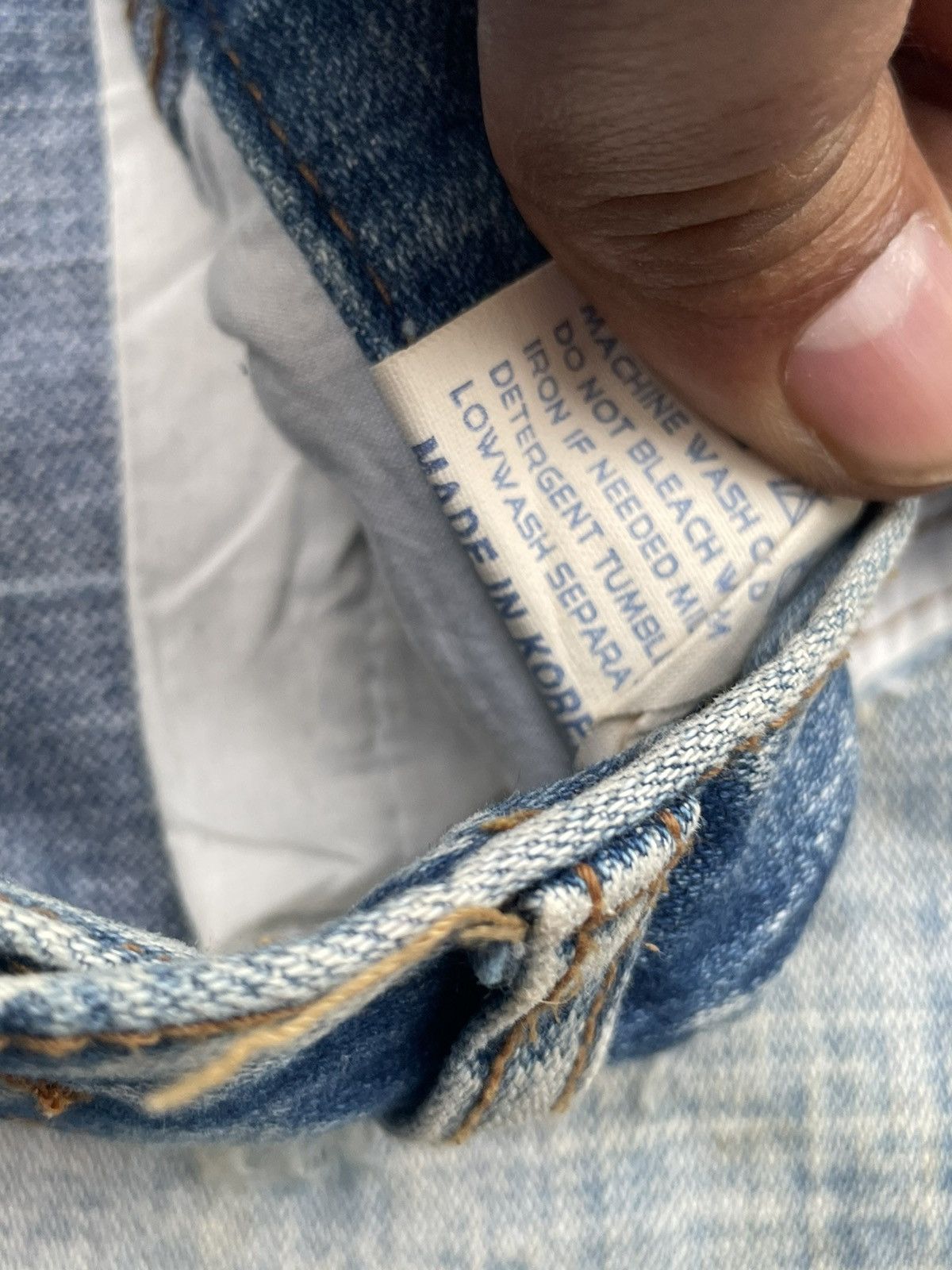 Japanese Brand Vintage Flare 5pm Jeans Distresed Denim Size 29" - 18 Thumbnail