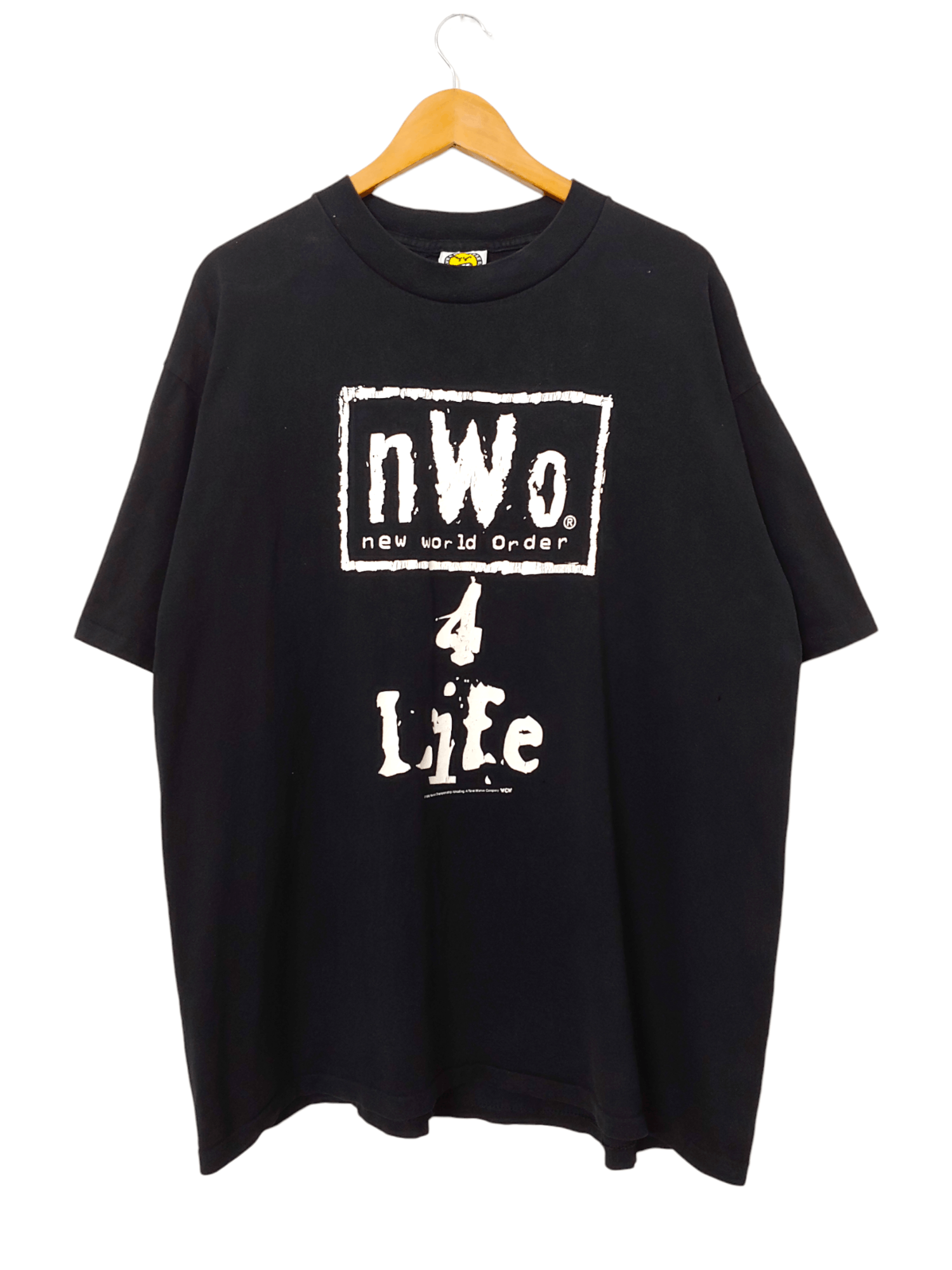 image of Vintage 90's New World Order - Nwo For Life 1998 Wcw T Shirt in Black, Men's (Size 2XL)