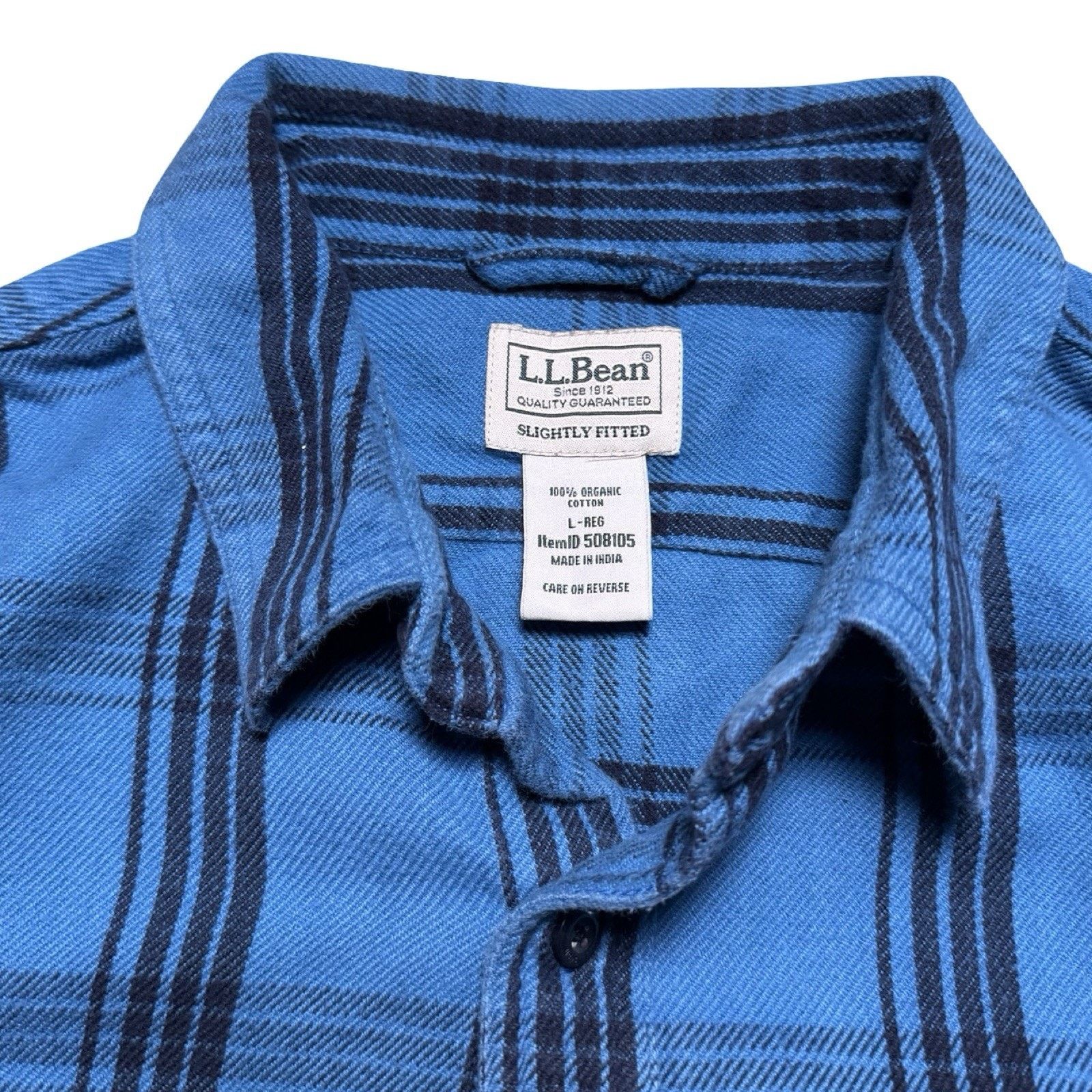 L.L. Bean LL Bean Button Shirt Mens L Blue Plaid Fleece Lined Flannel Size US M / EU 48-50 / 2 - 3 Thumbnail