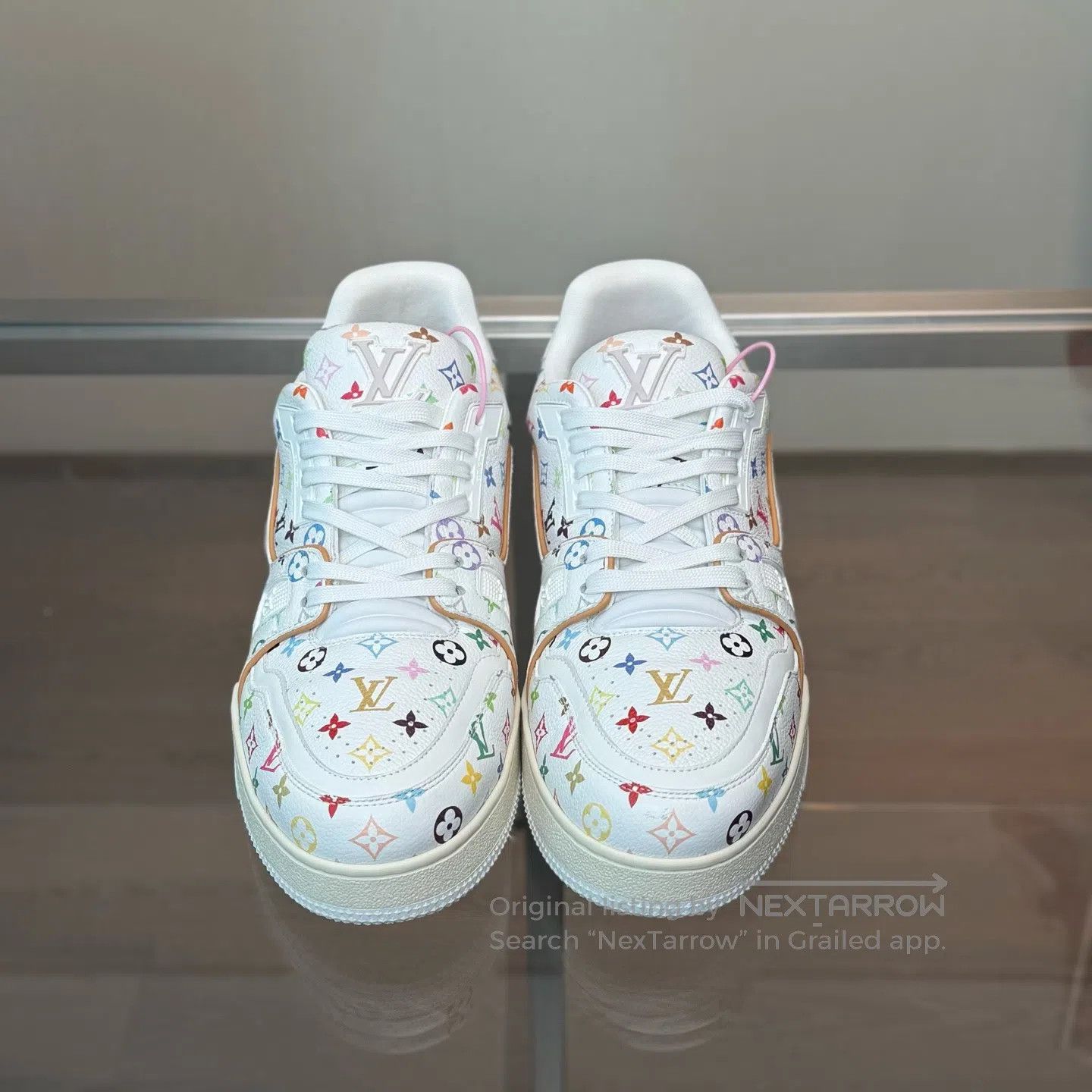 Louis Vuitton Louis Vuitton Trainer White Tri-color Pottery shoes Size US 10 / EU 43 - 2 Thumbnail