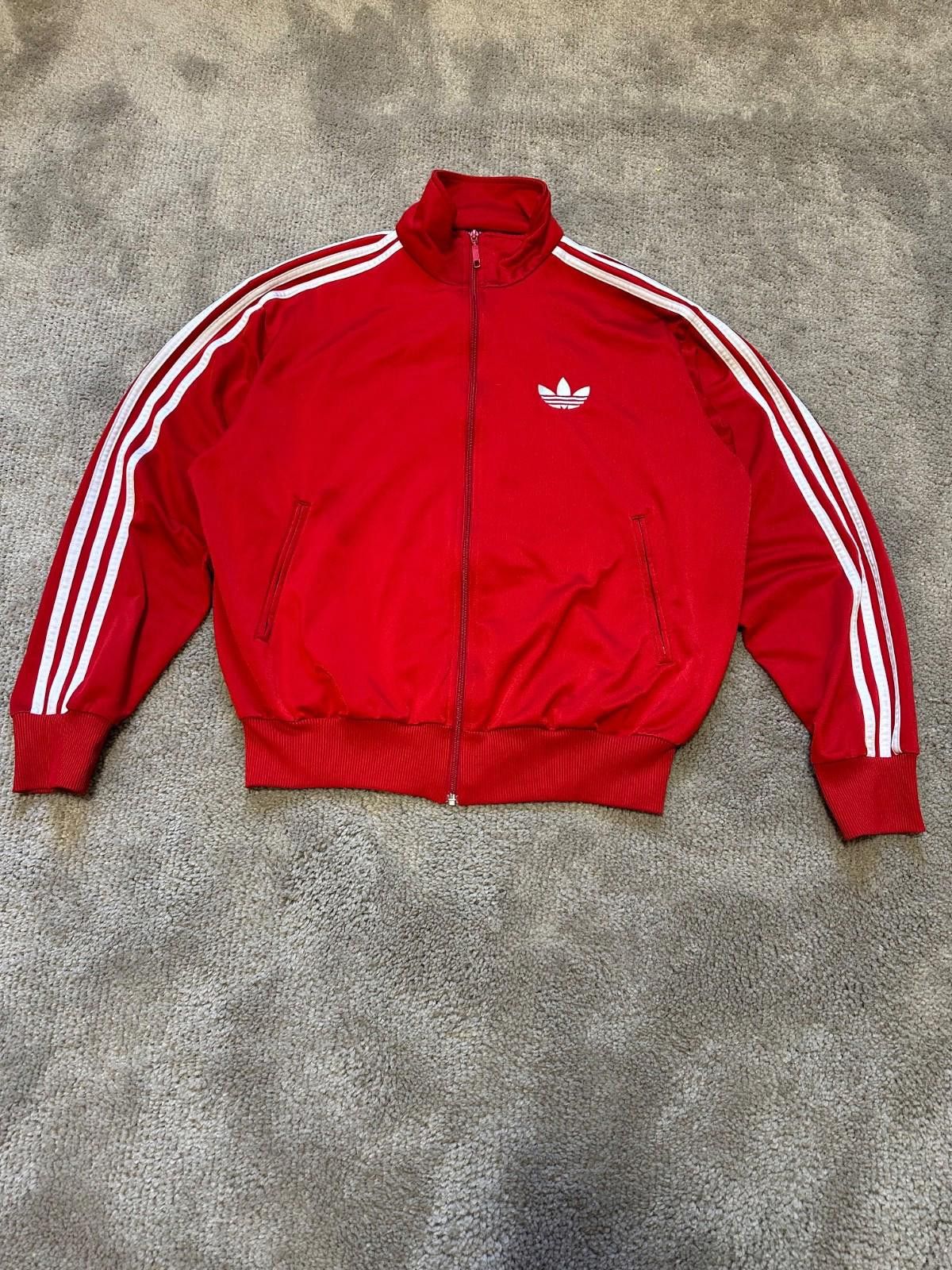 Adidas Vintage Adidas Track Jacket Red Sz M Size US M / EU 48-50 / 2 - 1 Thumbnail