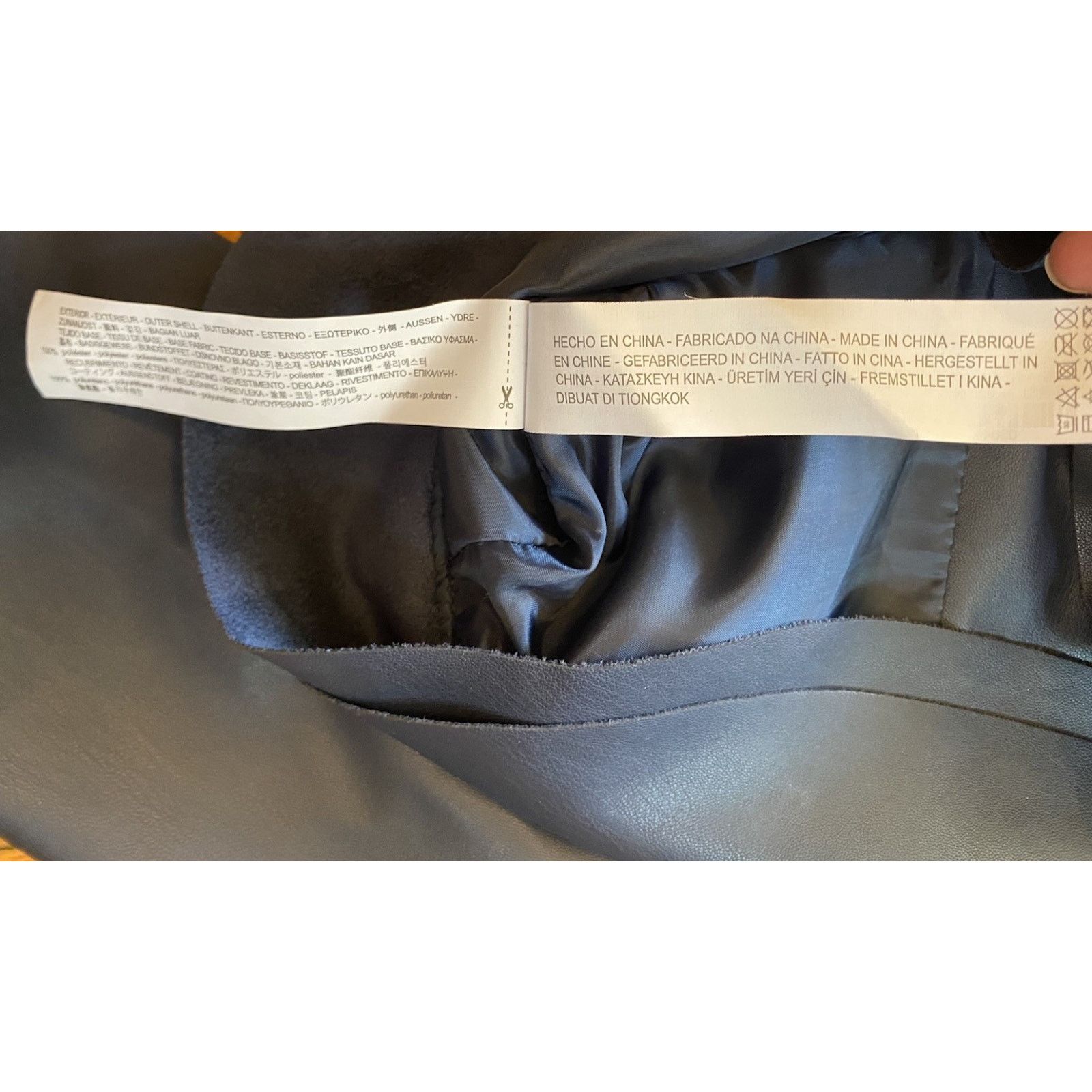 Zara Zara Basic Outerwear Blue Faux Leather Peplum Jacket Women 8 Size M / US 6-8 / IT 42-44 - 11 Thumbnail