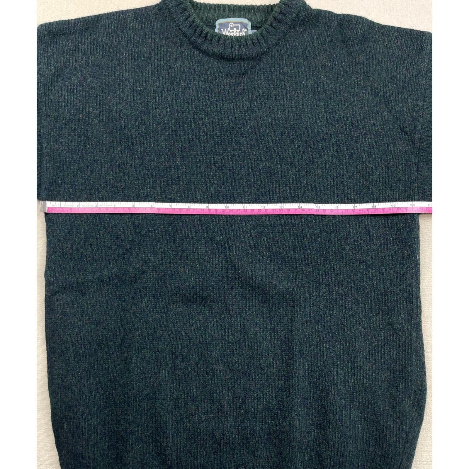 Vintage VINTAGE Woolrich Mens Sweater Knit Crewneck Wool Green Blue L Knit Crew Neck Sweater Fishing Hiking Men Size US L / EU 52-54 / 3 - 4 Thumbnail