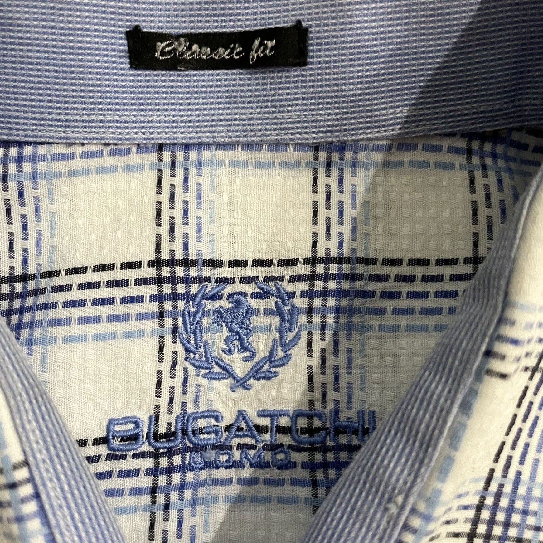BUGATCHI Bugatchi Button-Down Shirt Men's Large Blue Size US L / EU 52-54 / 3 - 2 Thumbnail