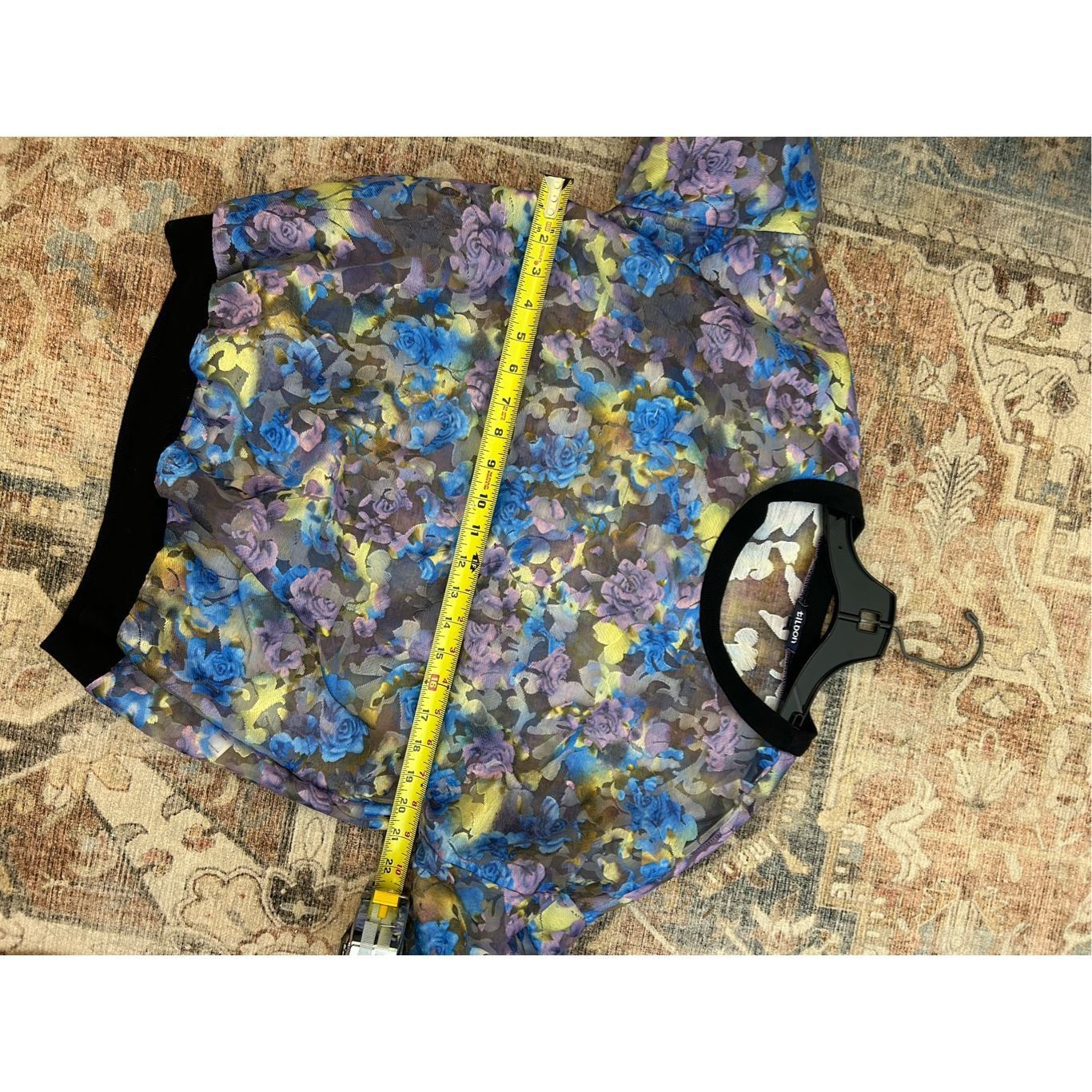 Filson Tildon Embroidered Floral Top Multi-Color Sheer Sweater, Siz Size L / US 10 / IT 46 - 3 Thumbnail