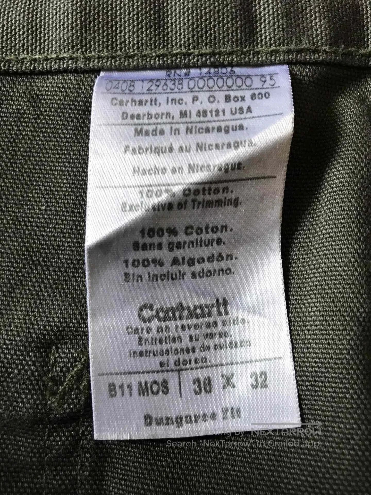 Carhartt Carhartt B11 MOS Canvas Work Pants 36x32. Size US 36 / EU 52 - 9 Thumbnail