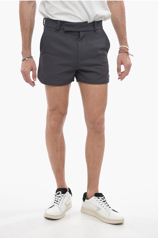 image of Dior Jacquard Fabric Slim Fit Shorts in Grey, Men's (Size 30)