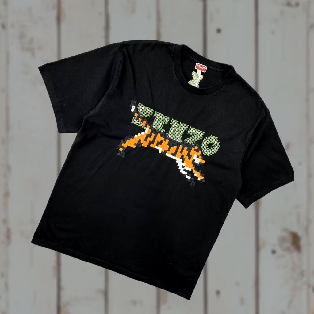 Kenzo KENZO T-Shirt Men XL Black Crew Neck Short Sleeve Logo 58 Chest 77 Length 53 Shoulders 2020s Regular Cotton Size US XL / EU 56 / 4 - 1 Thumbnail