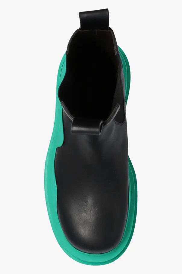 Bottega Veneta o1n1vont1224 Tire Chelsea Boots in Black/Green Size US 11.5 / EU 44-45 - 6 Thumbnail
