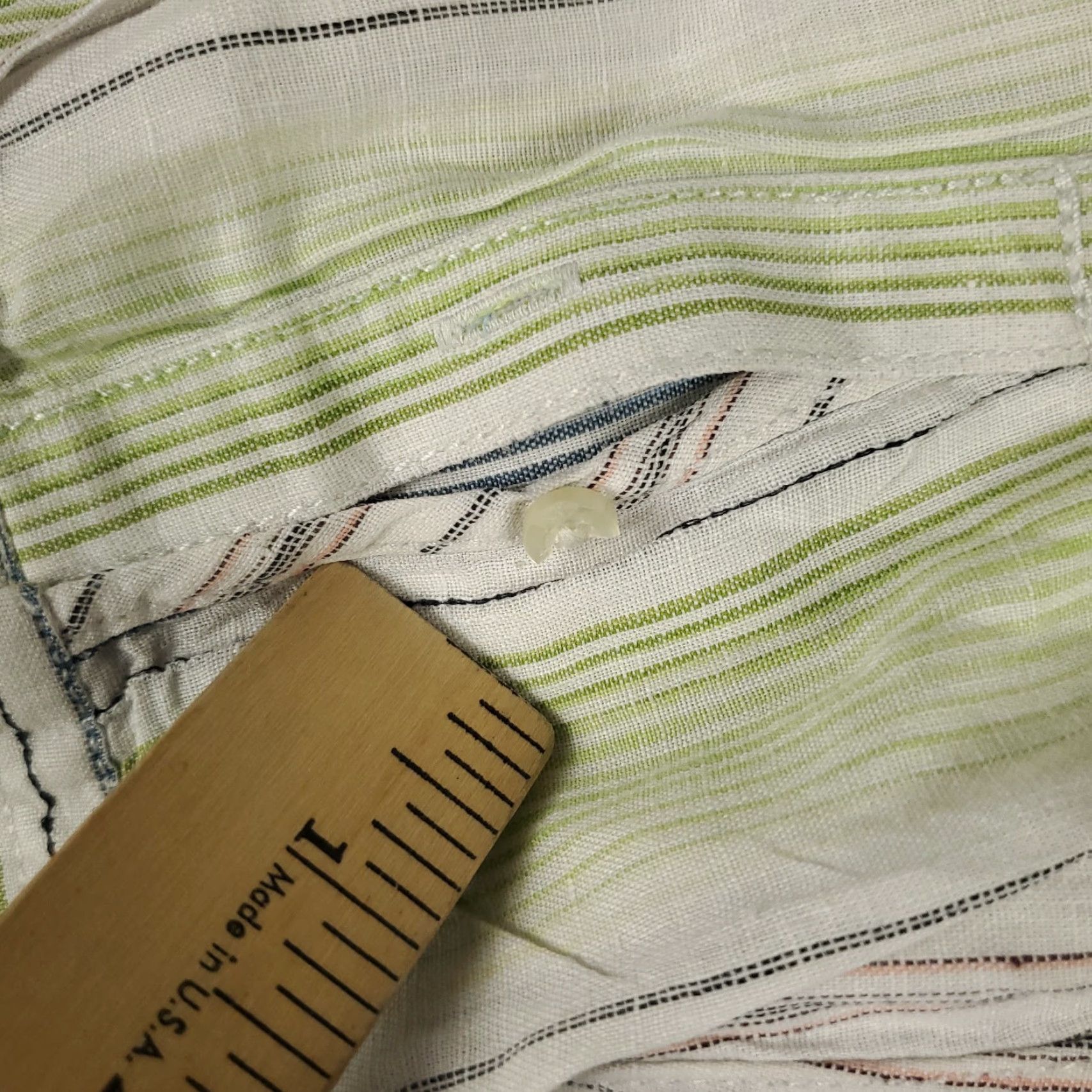 Tommy Bahama Tommy Bahama Button-Up Shirt Mens Medium Green Striped Linen Long Sleeve Casual Size US M / EU 48-50 / 2 - 4 Thumbnail
