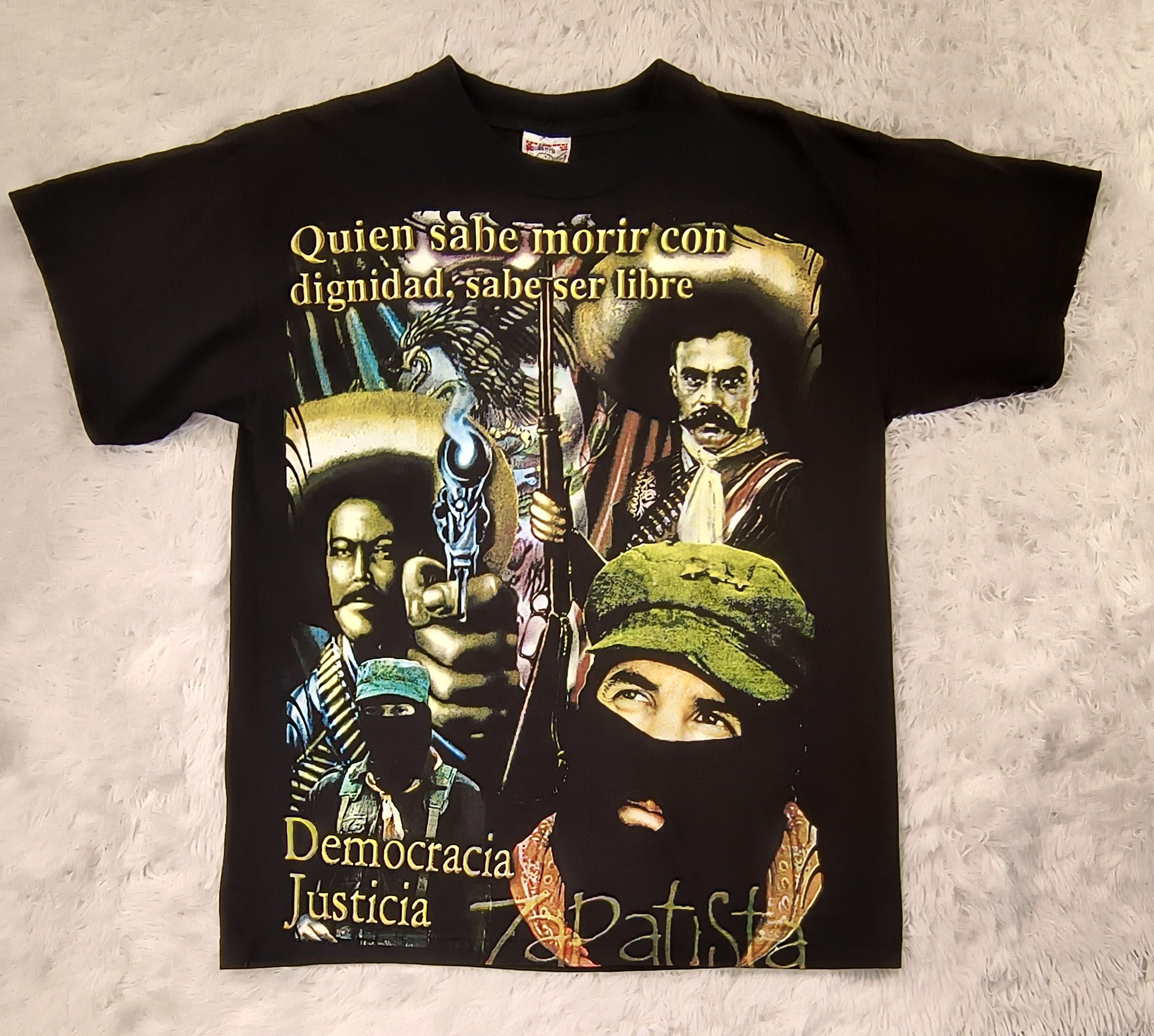 Band Tees Vintage AOP Zapatista tierra y libertad tee Size US M / EU 48-50 / 2 - 2 Thumbnail