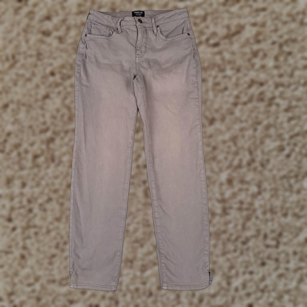 NYDJ NYDJ Jeans Womens 2 Gray Denim Straight Split Hem Curves 360 Cotton Mid 26x28 Shirt Women Adult Slim Fit 5-Pocket Streetwear Western 90s Mens Girls Size 26" / US 2 / IT 38 - 1 Thumbnail