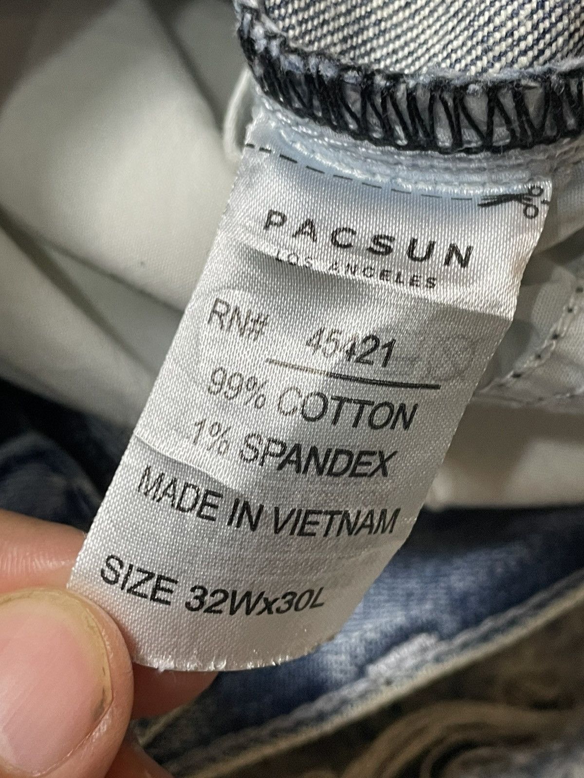 Pacsun × Vintage PACSUN 32x30 Acid Wash Ripped Jeans (92) Size US 35 - 13 Thumbnail