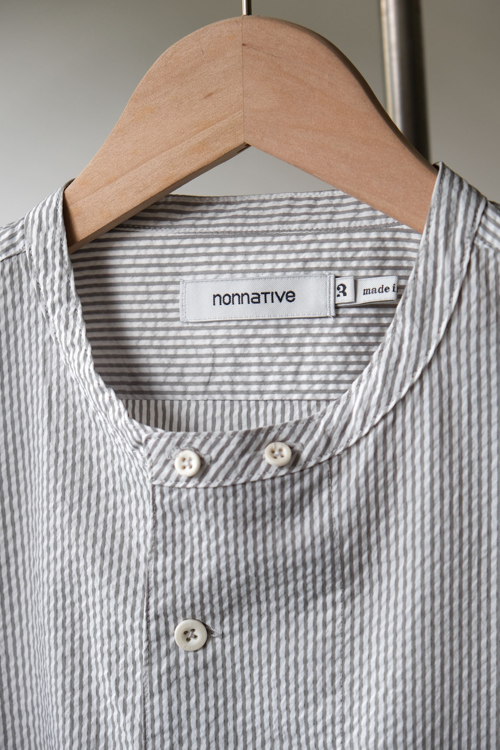 Nonnative Nonnative 19SS SCIENTIST PULLOVER SHIRT - SEERSUCKER STRIPE Size US L / EU 52-54 / 3 - 2 Thumbnail