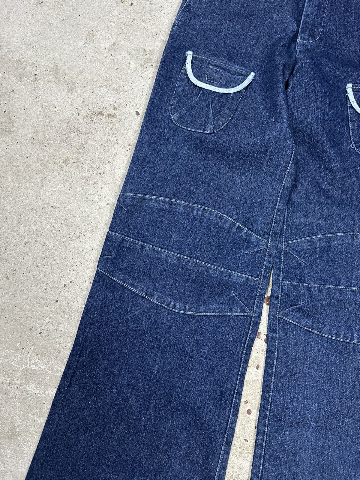 If Six Was Nine Vintage Y2K FLARE Cargo Japanese Style Denim Pants Jeans Size US 27 - 7 Thumbnail