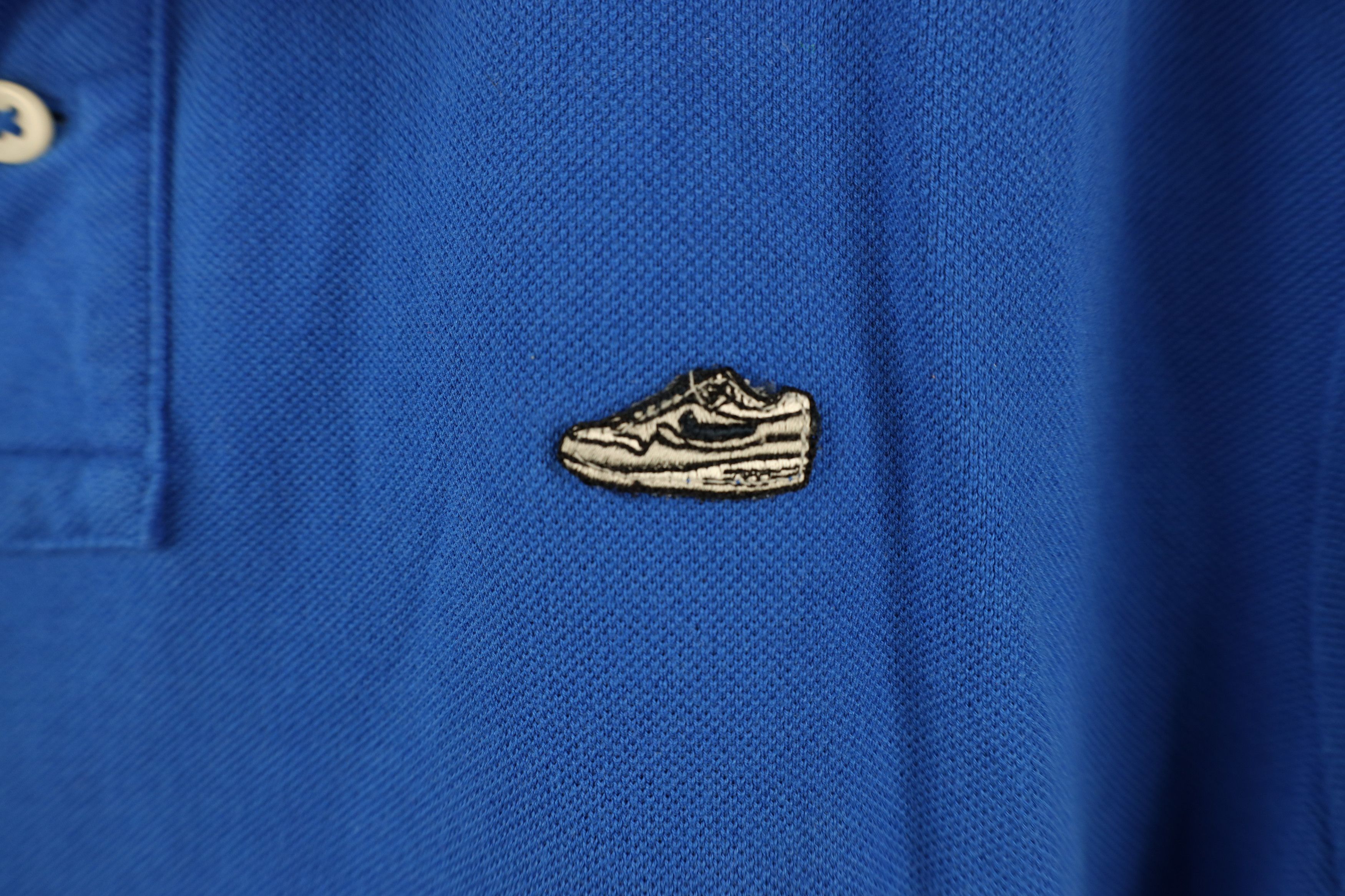 Nike × Vintage Vintage Nike Sportswear Max 90 Collared Golf Polo Shirt Blue Size US XL / EU 56 / 4 - 4 Thumbnail