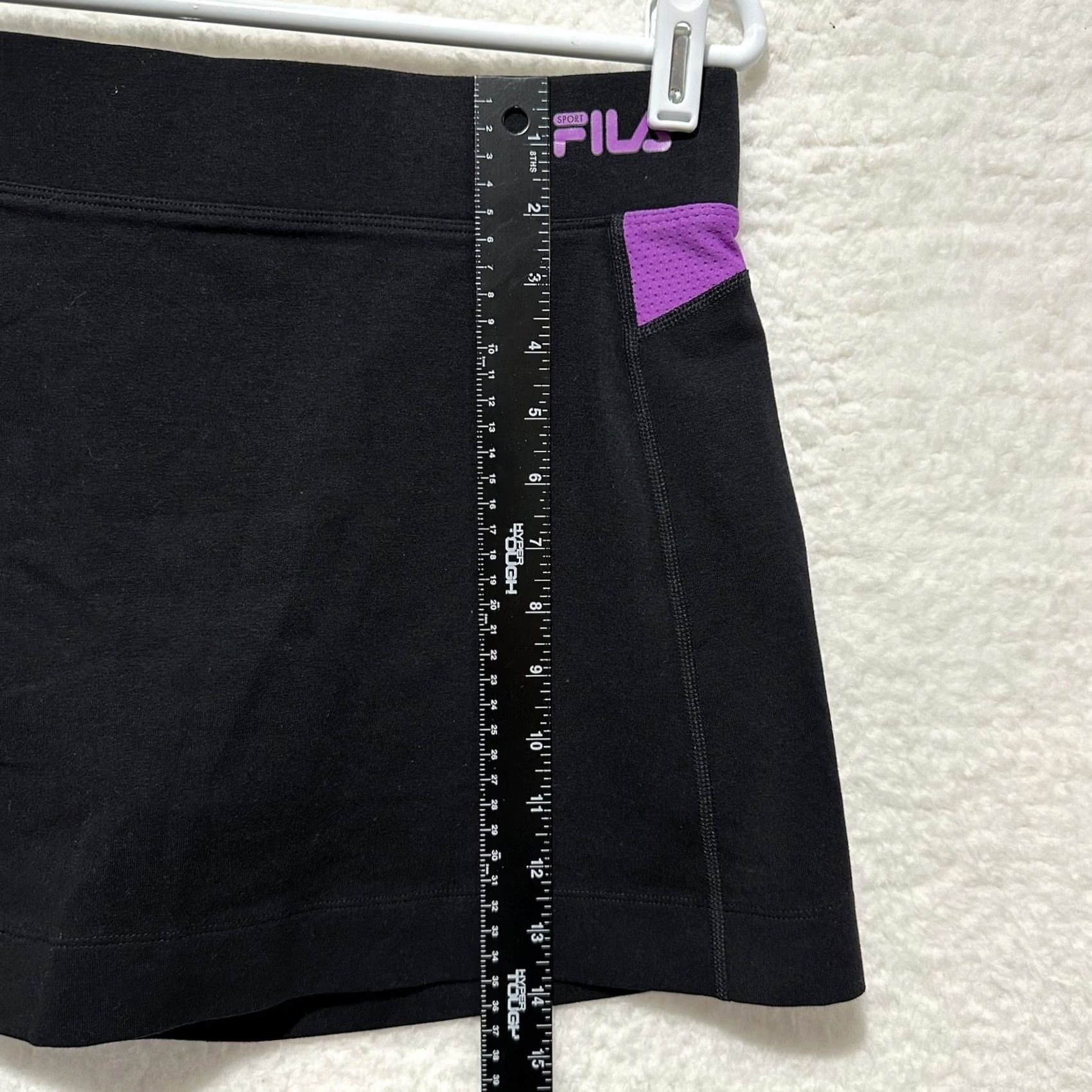Fila Fila Sport Skort Black Purple Stretch Pull On Back Zip Pocket Skirt Size Medium Women Athletic Summer Tennis Golf N/A Size 32" / US 10 / IT 46 - 7 Thumbnail