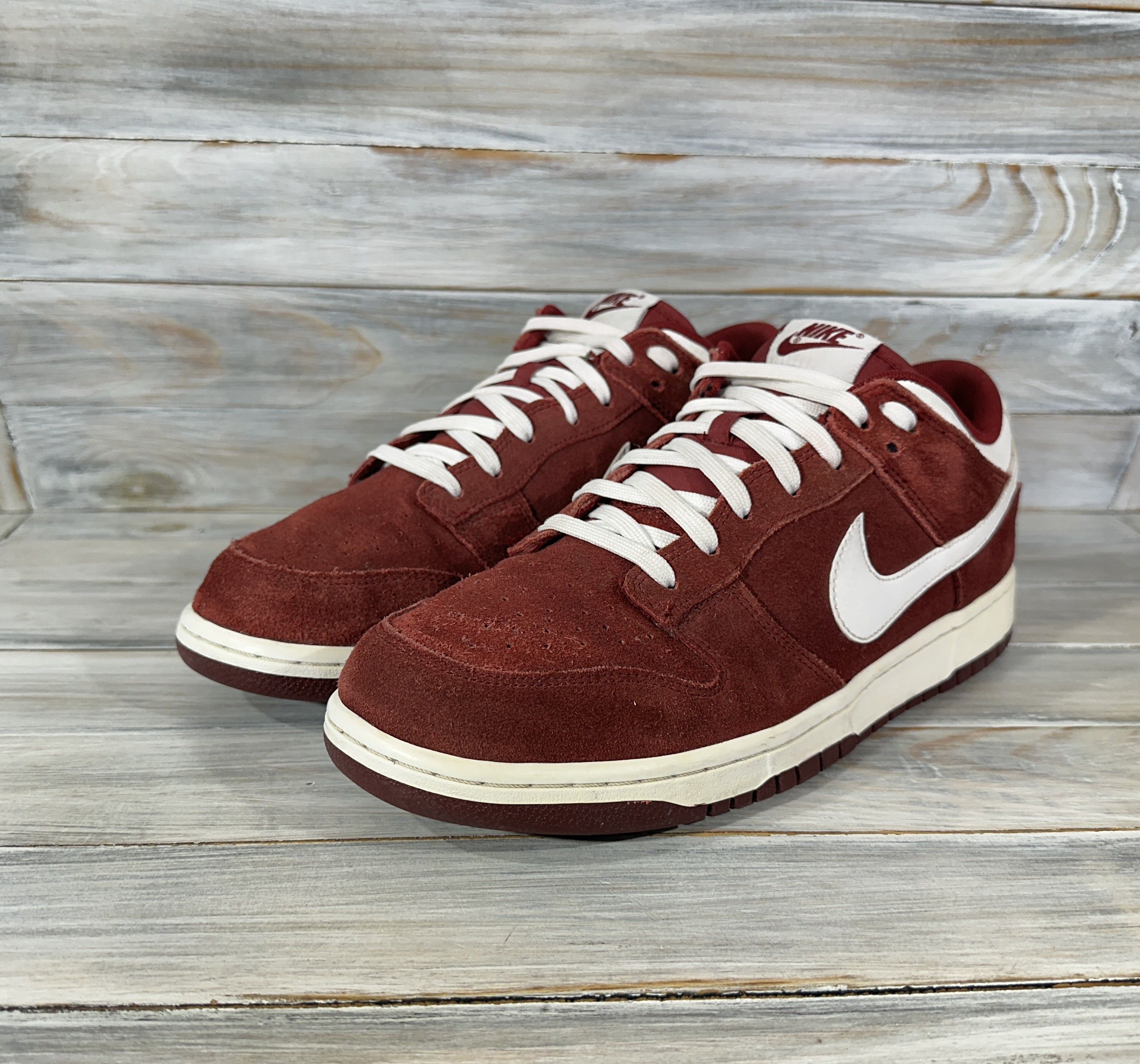 Nike Nike Dunk Low Team Red Suede Sneakers Very Rare Sport Shoes Size US 10 / EU 43 - 16 Thumbnail