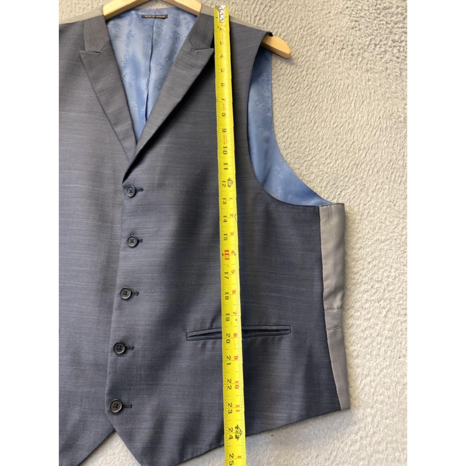 Vintage Steve Harvey Men’s Regular Suit Seperate Vest Waistcoat Indigo Blue XL 137-41 / Size US XL / EU 56 / 4 - 3 Thumbnail