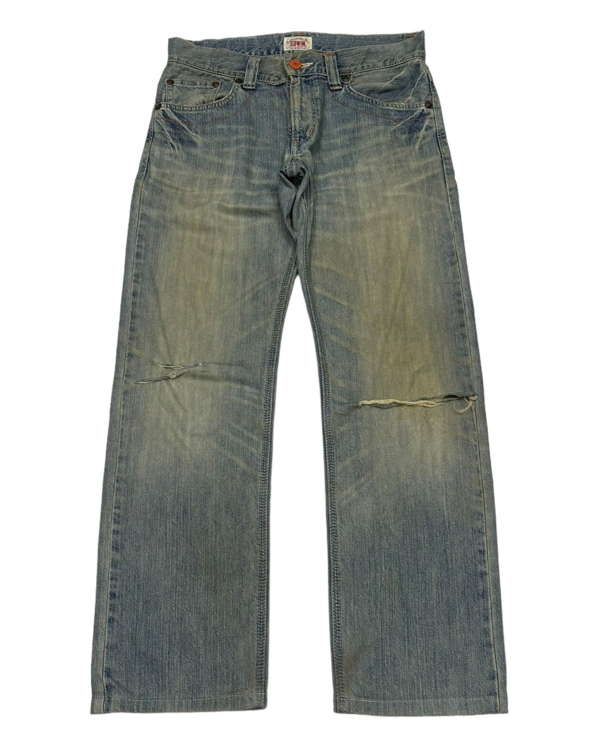 Kapital 🔥Edwin Xvs Rusty Distressed Denim Jeans Size US 33 - 1 Thumbnail