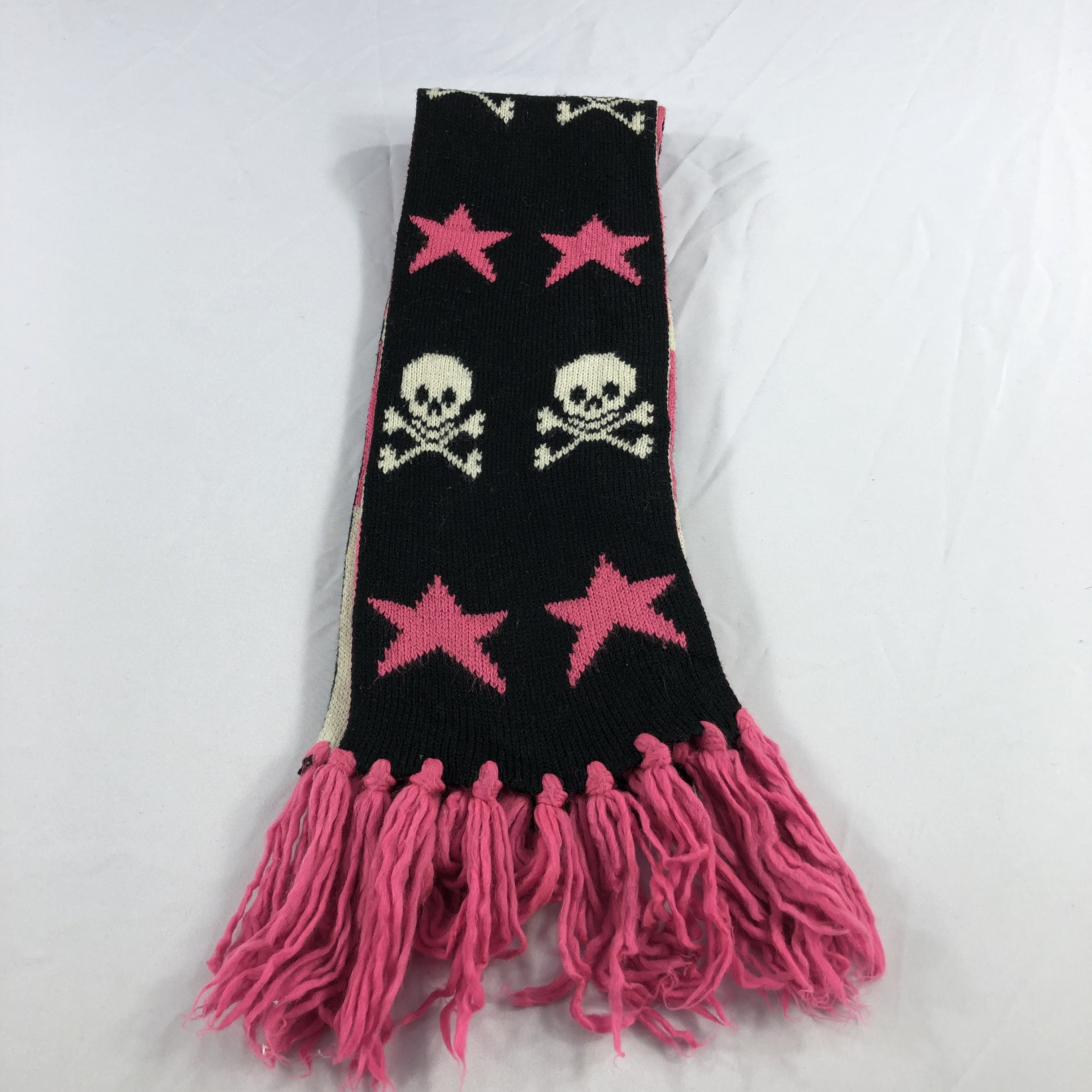 Seditionaries Skull and Crossed Bones Wool Scarf Muffler V992 Size ONE SIZE - 3 Thumbnail